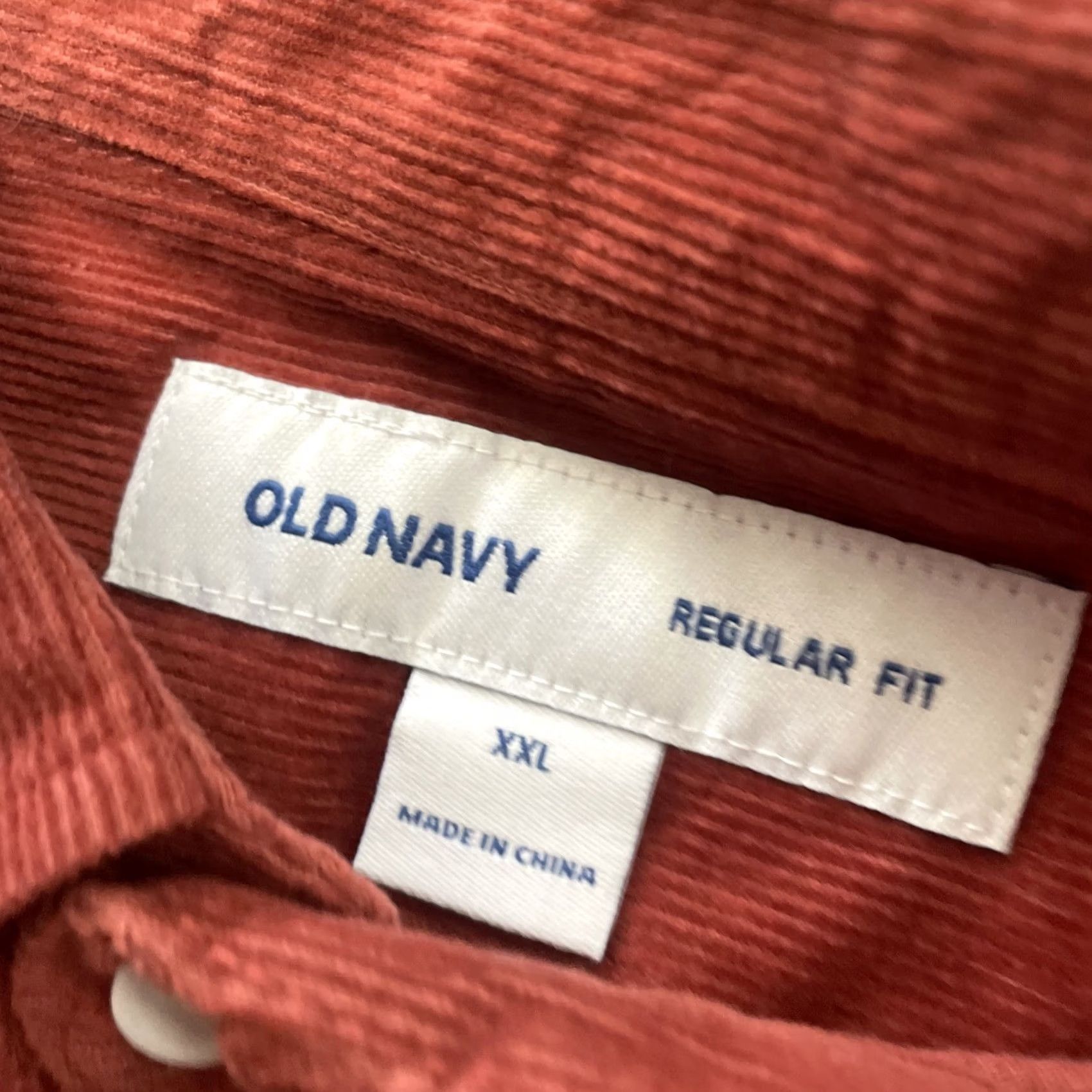 Old Navy VINTAGE Old Navy Corduroy Long Sleeve Shirt Men 2XL Burnt Orange Brown Sienna Thin Wale Size US XXL / EU 58 / 5 - 5 Thumbnail