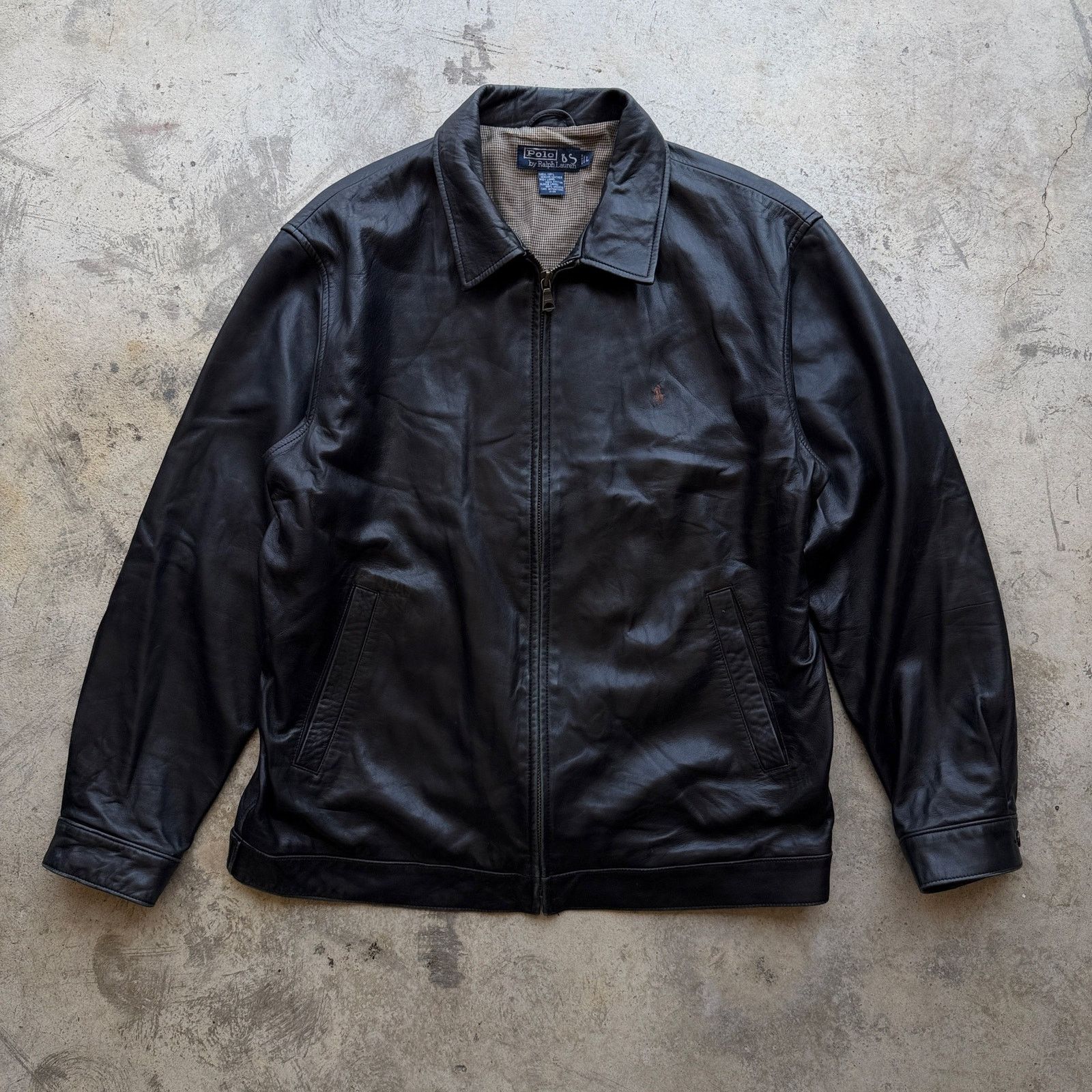 Polo Ralph Lauren Vtg Polo Ralph Lauren Black full zip lined Leather Jacket XL Size US L / EU 52-54 / 3 - 1 Thumbnail