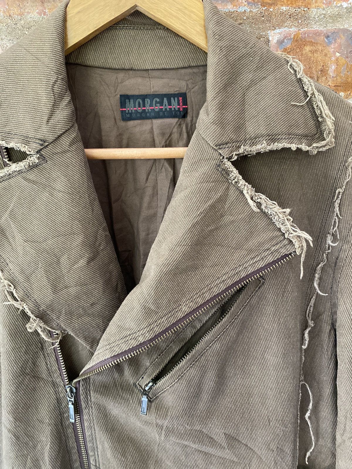 Morgan Homme 2000s Morgan Home Unfinished Fringe Hem Jacket Size US M / EU 48-50 / 2 - 14 Thumbnail
