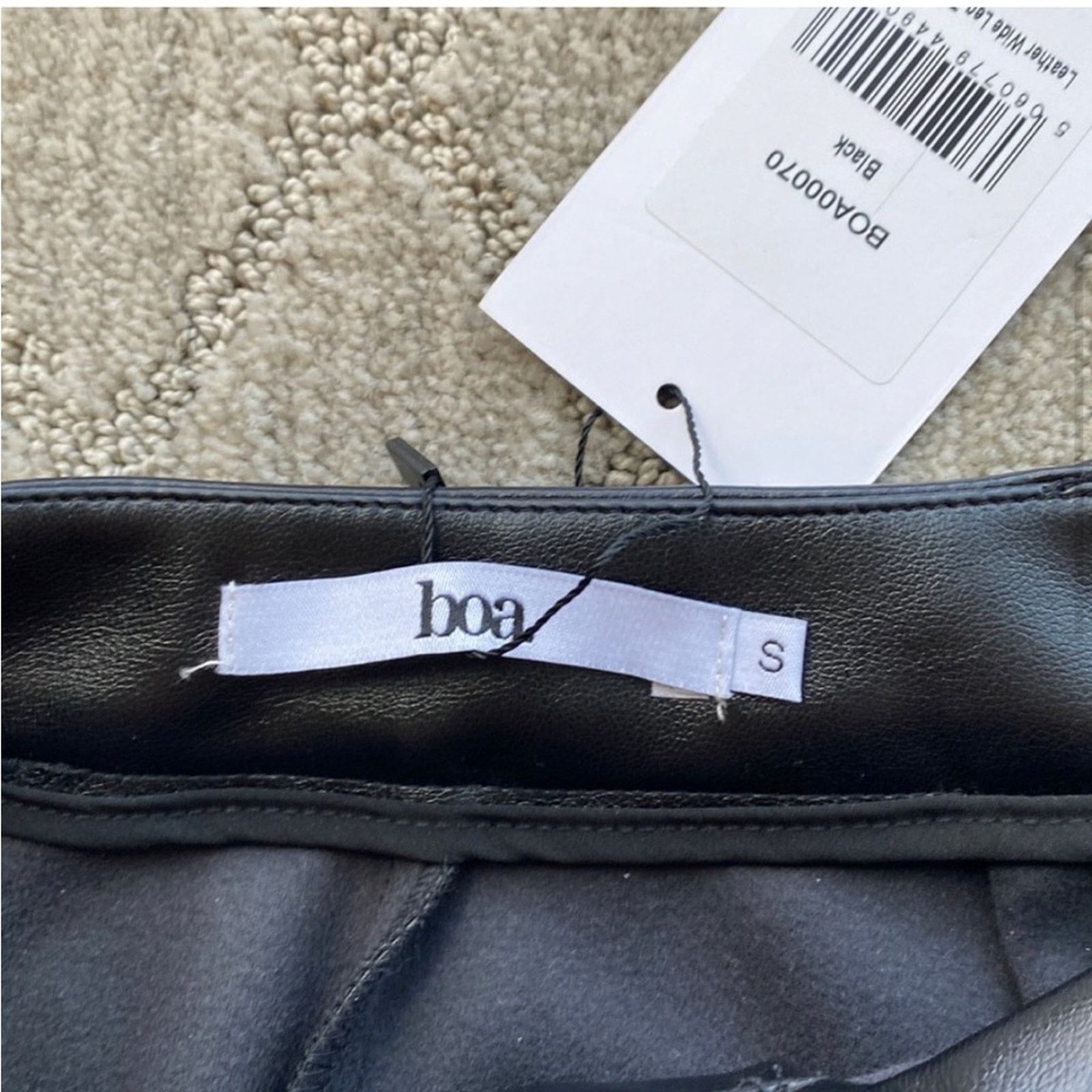 Other boa. High waisted wide leg faux leather vegan black pant Size 26" / US 2 / IT 38 - 5 Thumbnail