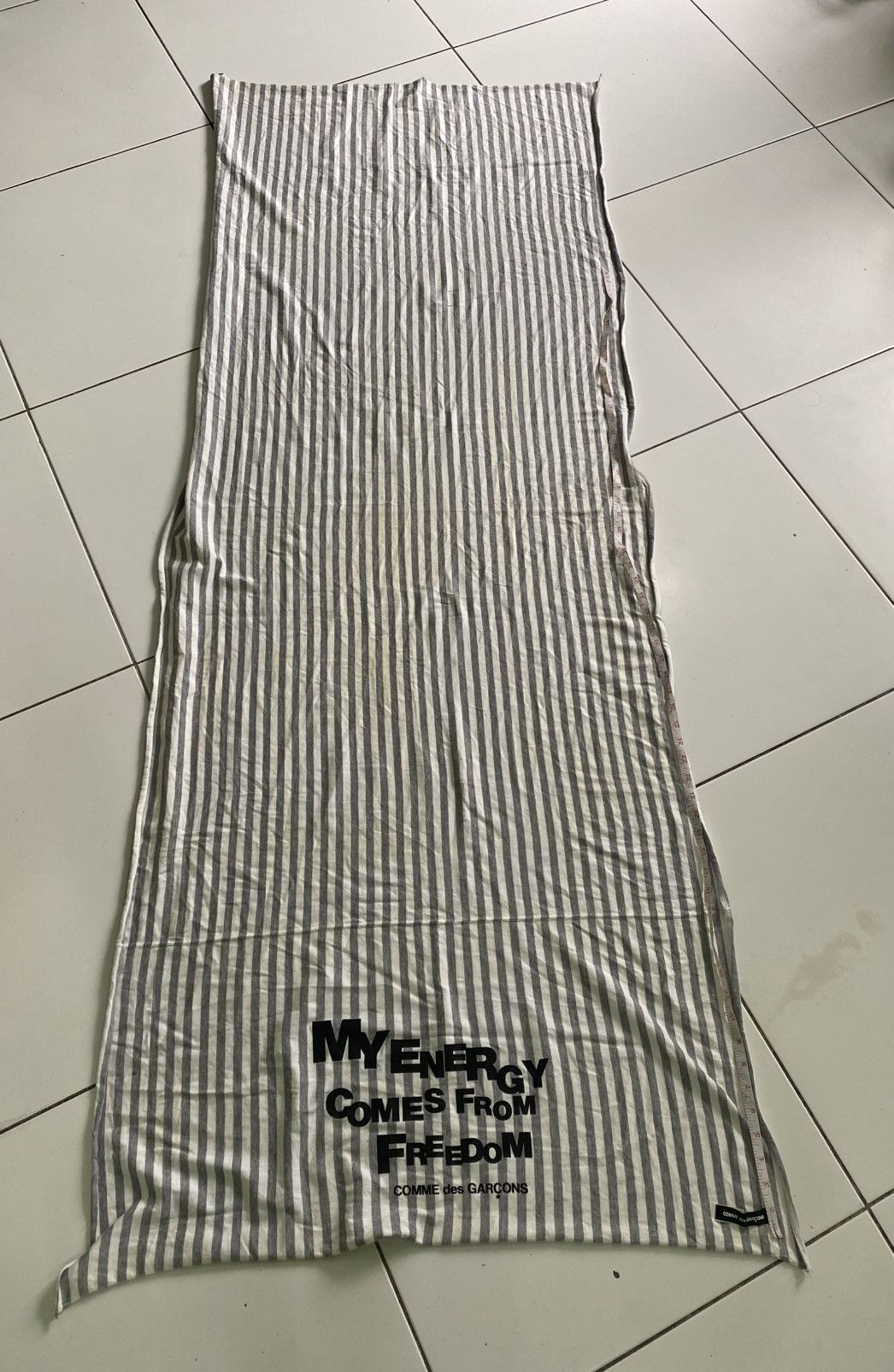 CDG by Comme des Garcons Printed Stripe Stole Grey white CDG CDG CDG Size ONE SIZE - 3 Thumbnail