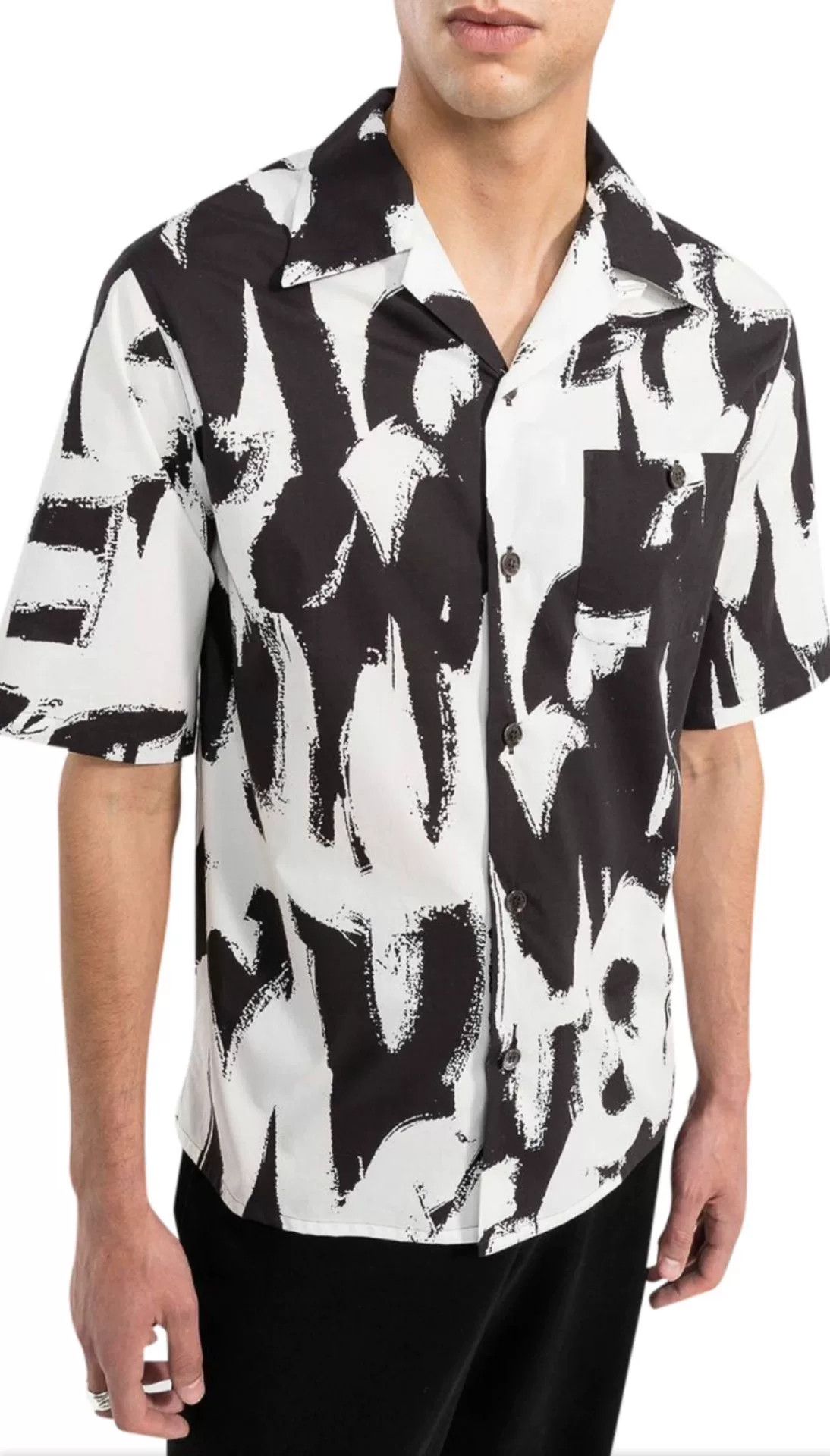 Alexander McQueen Alexander McQueen Graffiti Short Sleeve Shirt Size US XXS / EU 40 - 1 Thumbnail