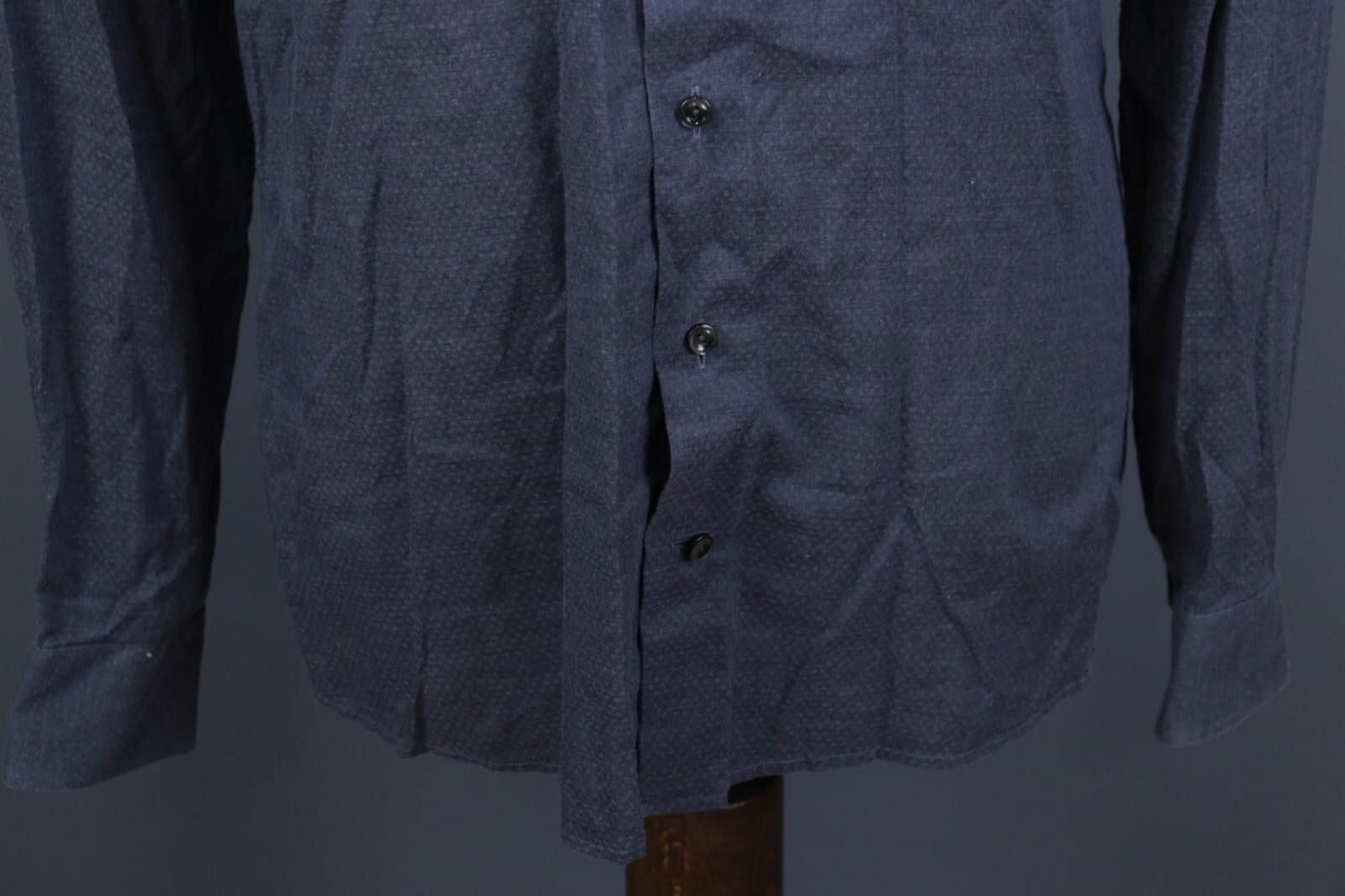 Eton Eton Slim Fit Blue Fine Twill Dress Shirt 42 / 17 / L Size US M / EU 48-50 / 2 - 2 Thumbnail