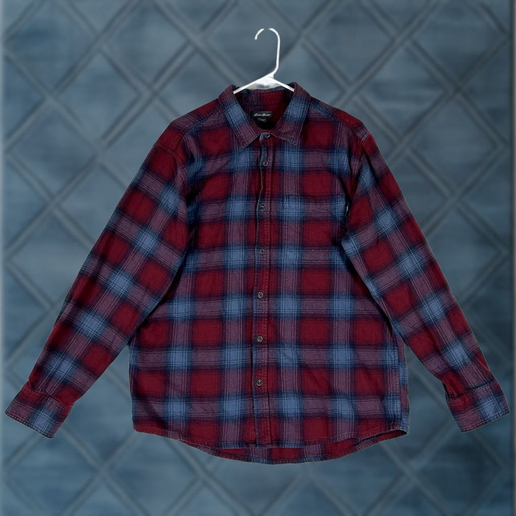 Eddie Bauer Eddie Bauer Button-Up Plaid Flannel Shirt Mens XL Long Sleeve Classic Preppy Top Size US XL / EU 56 / 4 - 1 Thumbnail