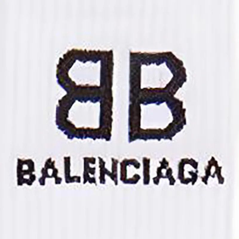 Balenciaga oc11z0725 Size: OS / BB Tennis Socks in White Size ONE SIZE - 5 Thumbnail