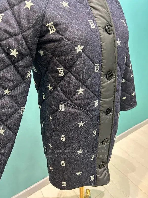 Burberry Burberry Blue Star Logo Quilted Cotton Coat. Size M / US 6-8 / IT 42-44 - 5 Thumbnail