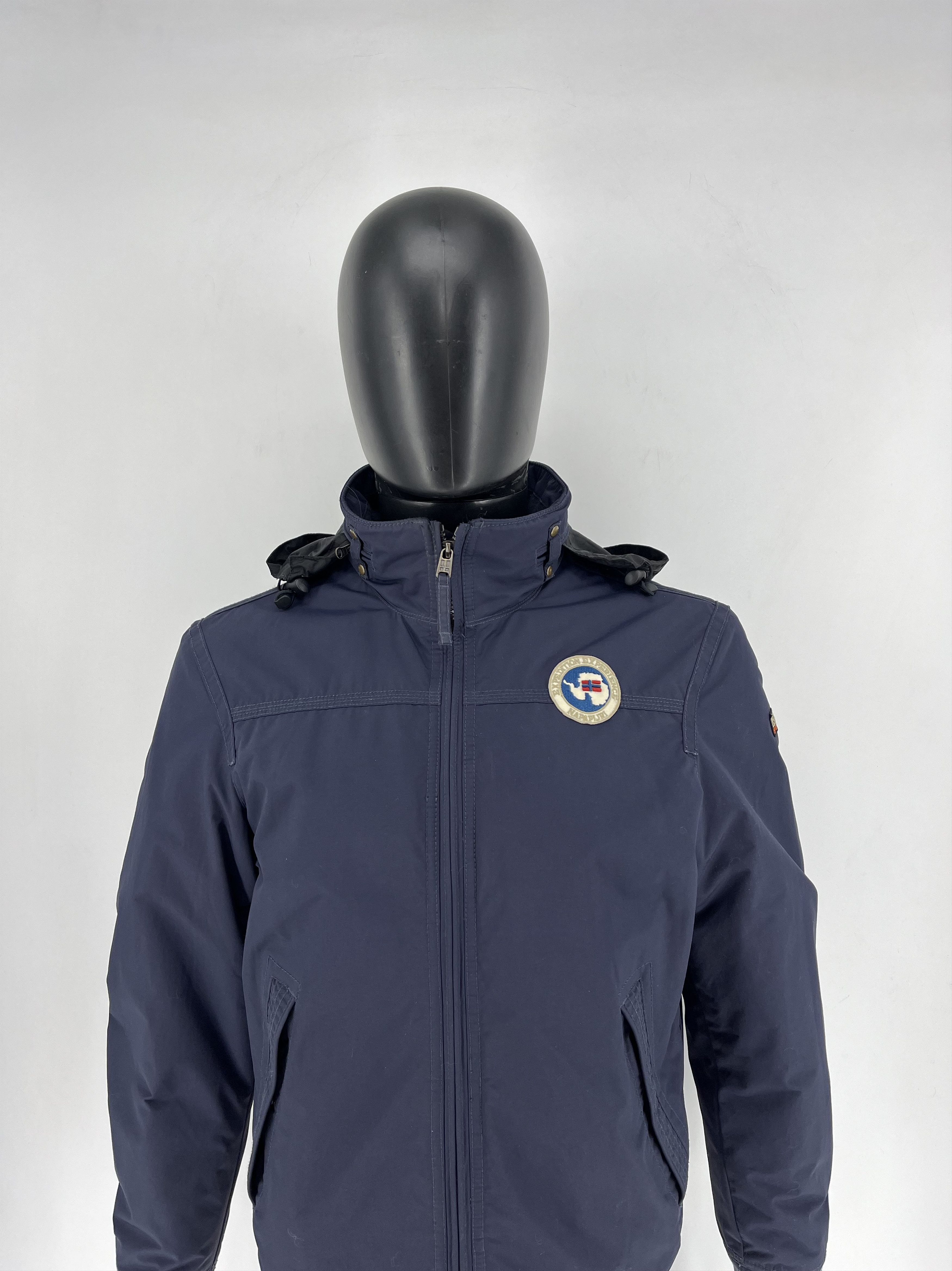 Napapijri Vintage NAPAPIJRI GEOGRAPHIC Embroiderd Logo Hooded Bomber Size US M / EU 48-50 / 2 - 1 Thumbnail