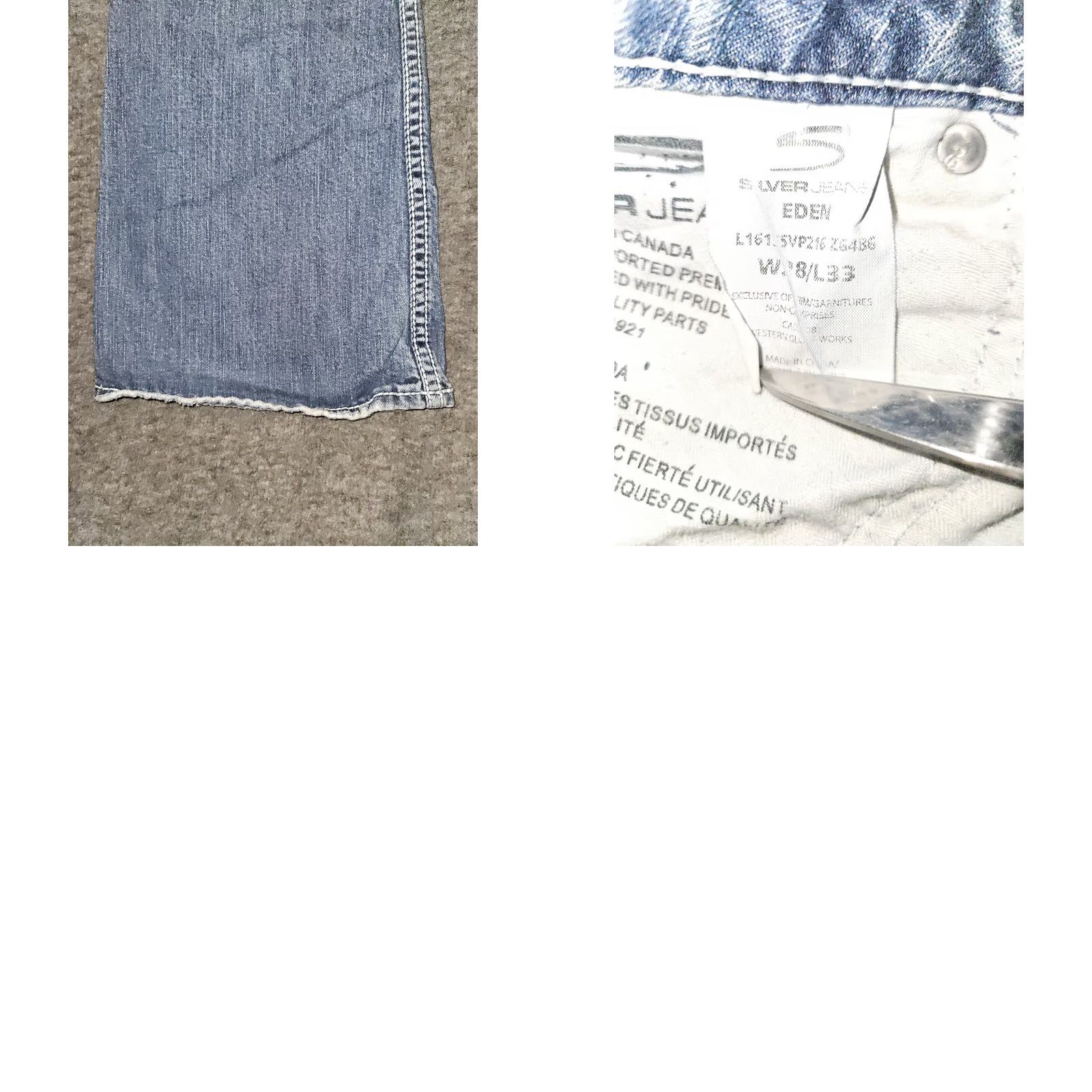 Silver Jeans Co. VINTAGE Silver Eden Flare Jeans Women's 28 Regular Blue Embroidered 90s Preppy Denim Flared Mens Girls Size 28" / US 6 / IT 42 - 9 Thumbnail