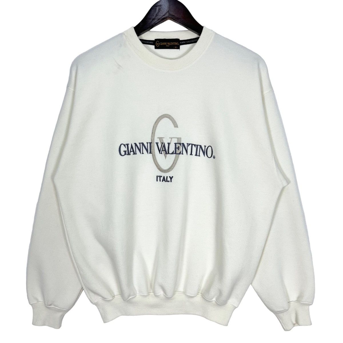 Gianni Valentino Embroidery Logo Crewneck Sweatshirt