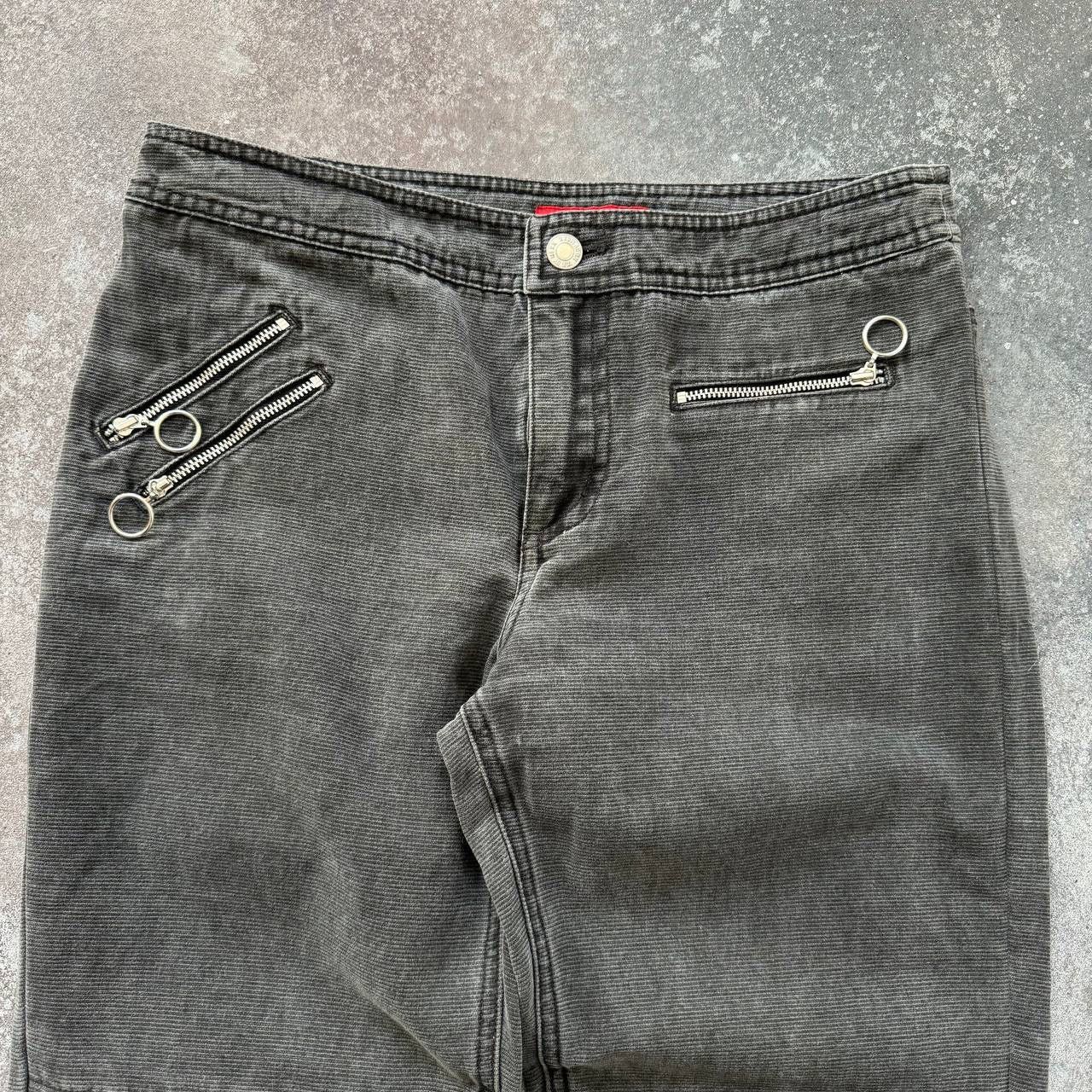 Hysteric Glamour × Japanese Brand × Vintage Amazing Zip Details Flared Washed Jeans Size 27" / US 4 / IT 40 - 2 Thumbnail