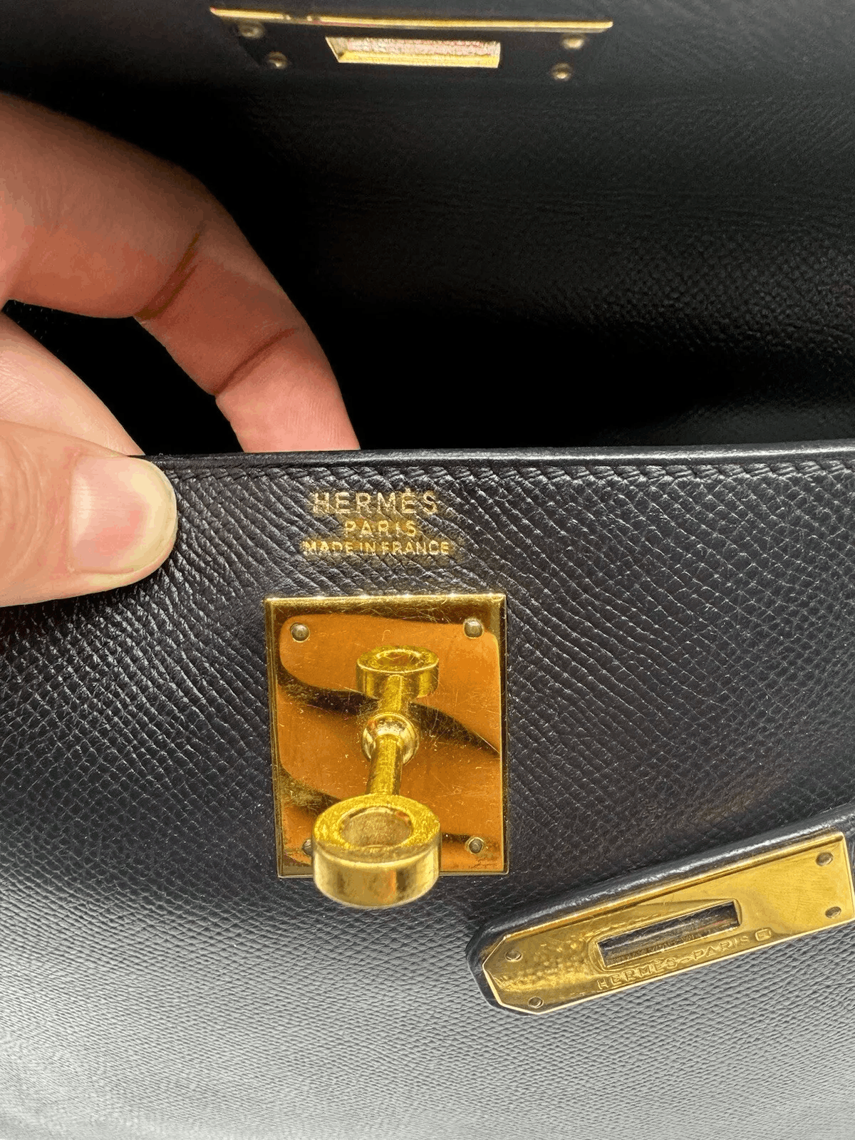 Hermes Hermes Kelly 32 Black Verso Courchevel Size ONE SIZE - 4 Thumbnail