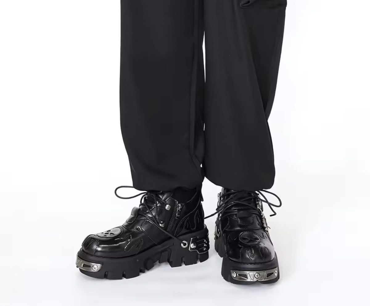 Japanese Brand Microfiber Platform Boots -New Rock Style -Lightweight Boots Size US 10 / EU 43 - 7 Thumbnail