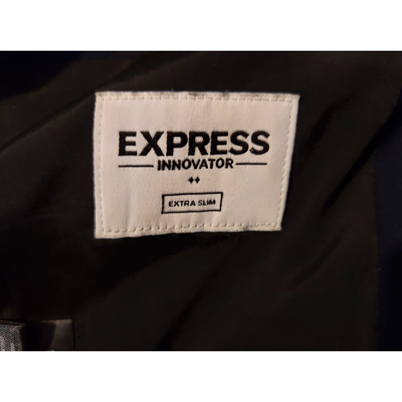 Express Express Wool Blazer 2 Piece Suit Navy Blue 38S Mens Size 38R - 7 Thumbnail