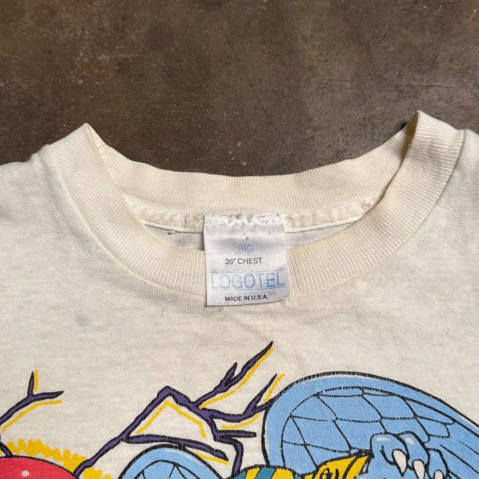 Vintage 1994 Saban Go! Power Rangers T Shirt Logotel - Sz Small Size US S / EU 44-46 / 1 - 2 Thumbnail