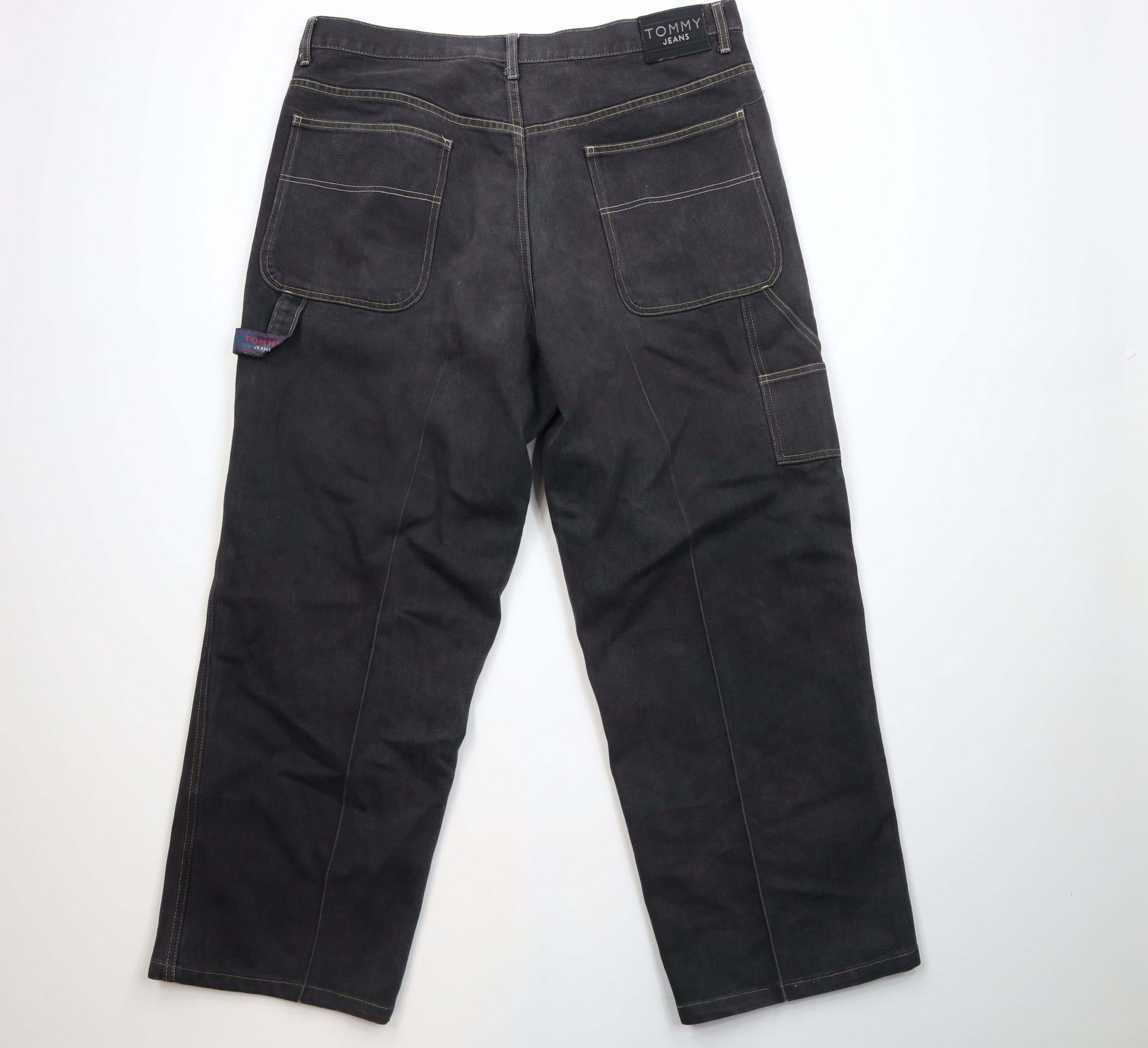 Tommy Hilfiger Vintage 90s Tommy Hilfiger Fit Wide Leg Denim Jeans Black Size US 40 / EU 56 - 11 Thumbnail