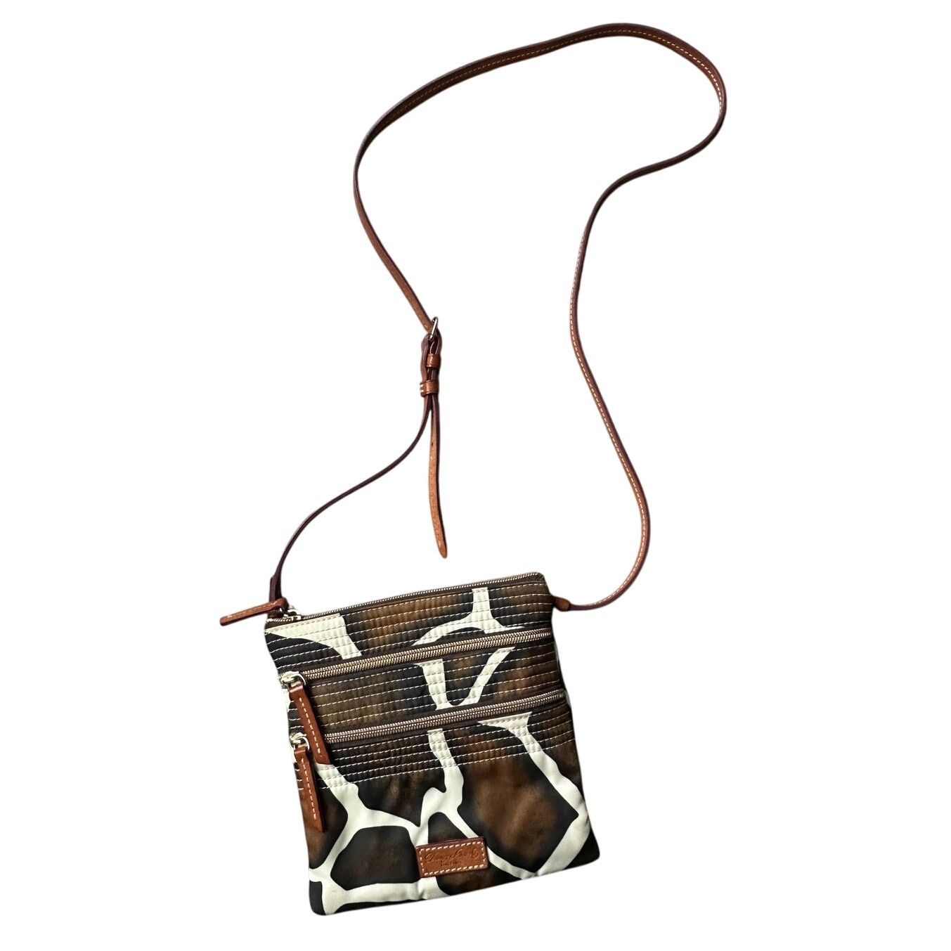 Dooney & Bourke Dooney & Bourke Giraffe Print Triple Zip Nylon Crossbody Bag Size ONE SIZE - 1 Thumbnail