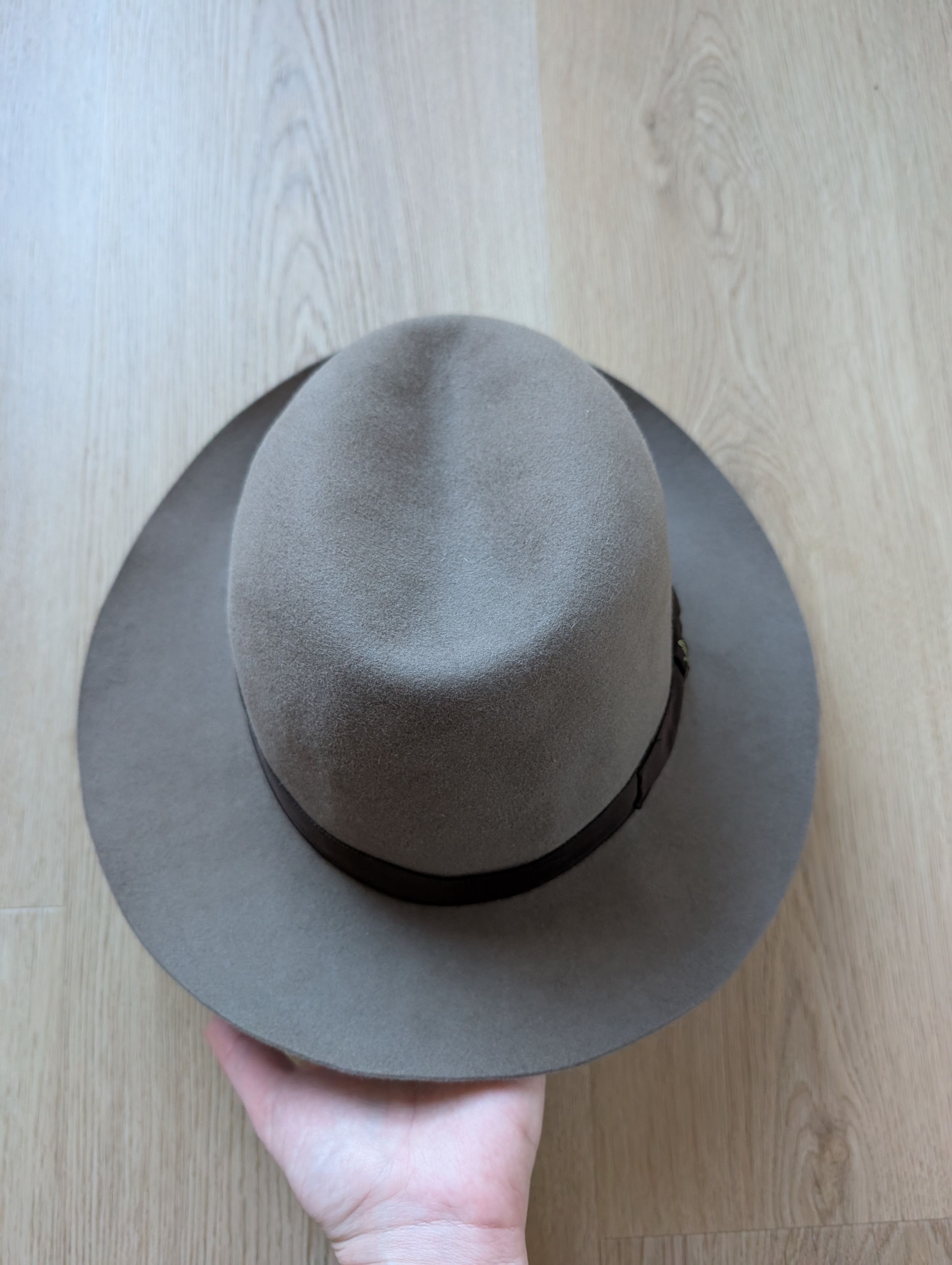 Borsalino Borsalino Italy Men's Classic Grey Fedora Fur Felt Hat Sz 58 Size ONE SIZE - 6 Thumbnail