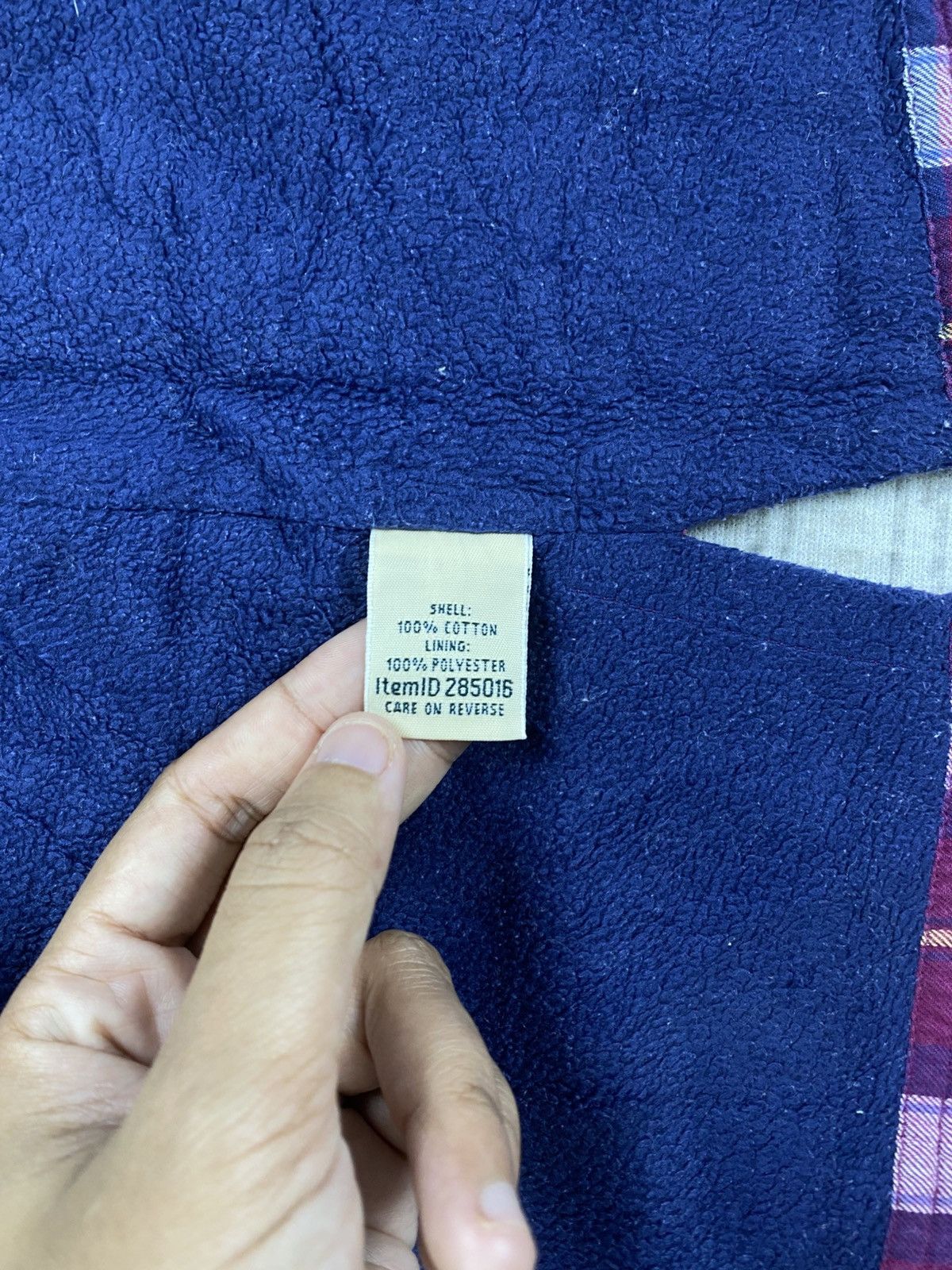 Japanese Brand × L.L. Bean × Vintage Vintage L.L Bean Men’s Fleece Linen Plaid Button Shirt Size US M / EU 48-50 / 2 - 12 Thumbnail