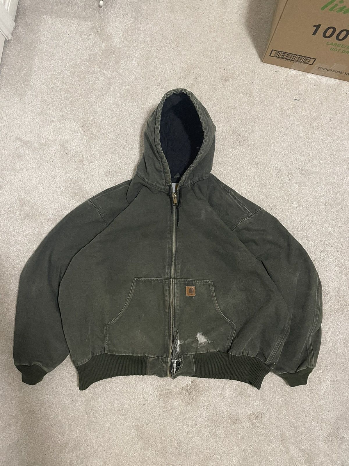 Carhartt Green Carhartt Hooded Jacket Size US XXL / EU 58 / 5 - 1 Thumbnail