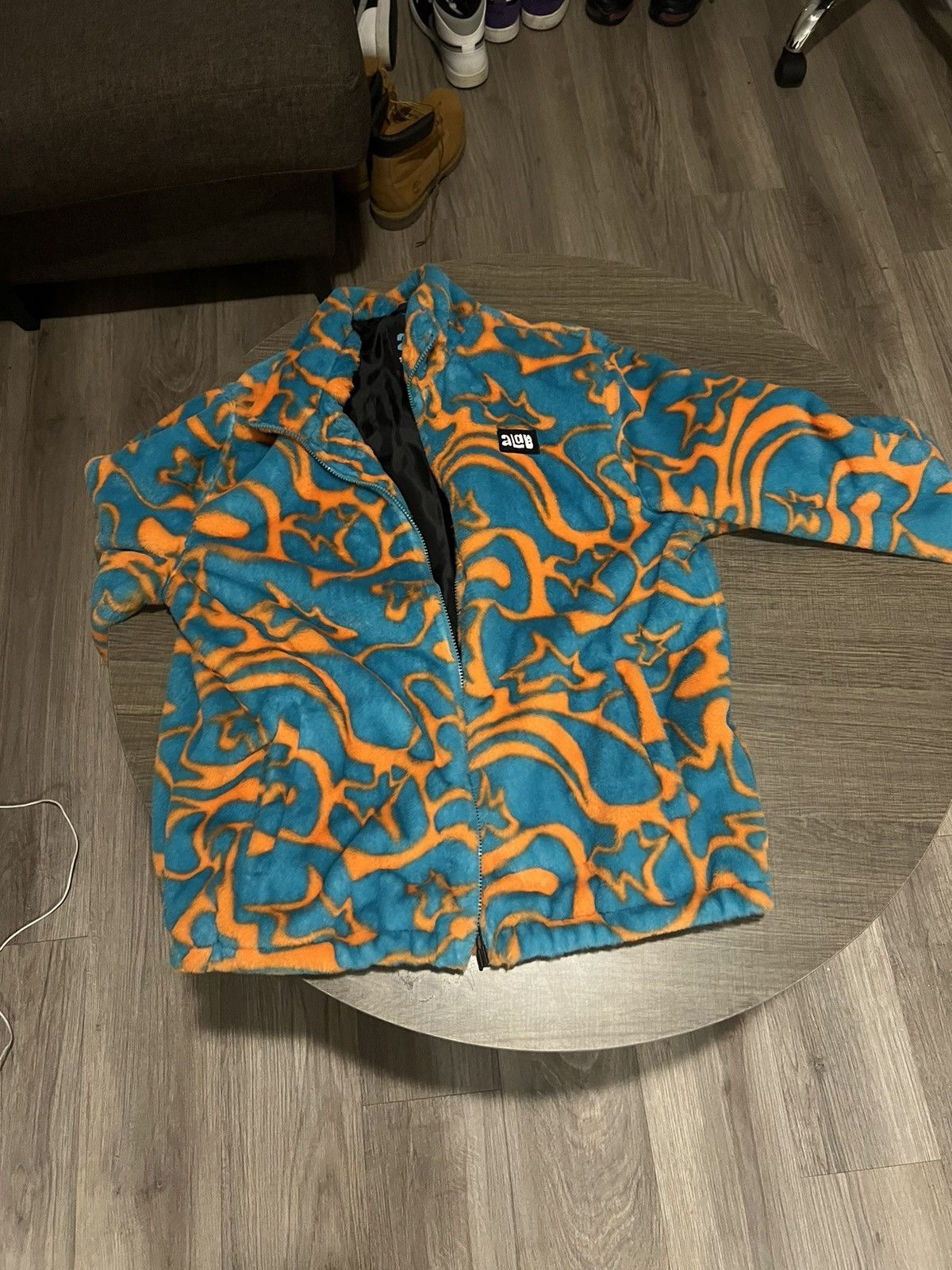 Zumiez Orange and Blue Fur Jacket Size US L / EU 52-54 / 3 - 2 Thumbnail