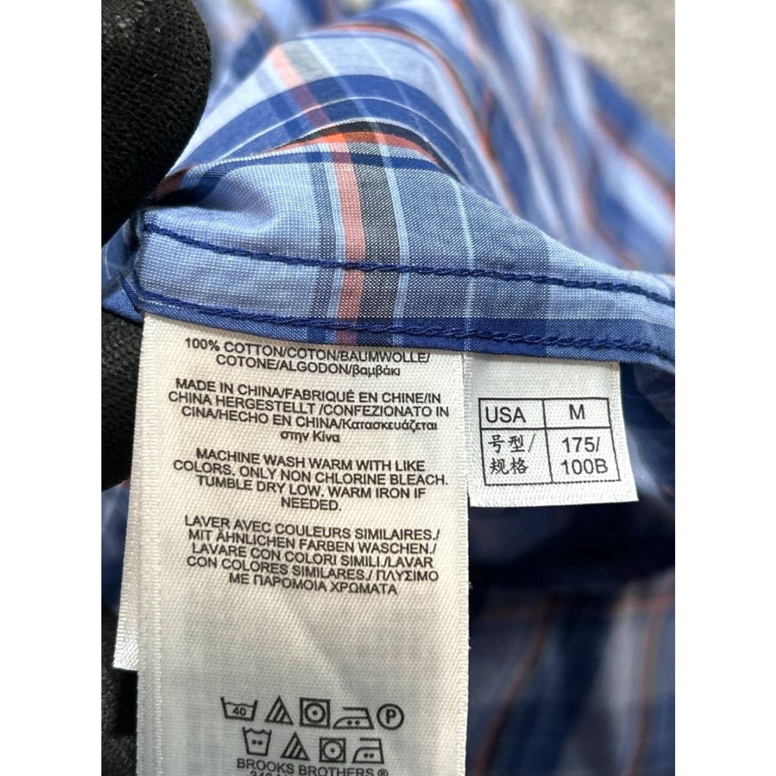 Brooks Brothers Brooks Brothers Shirt Mens Medium Blue Plaid Button-Down Shirt Button-Down Casual Classic Preppy Mens Size US M / EU 48-50 / 2 - 4 Thumbnail