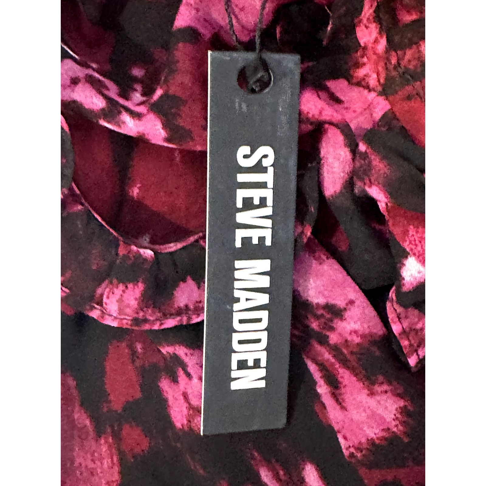 Steve Madden Steve Madden Purple Black Floral HighLow Flutter Dress S NWT Size S / US 4 / IT 40 - 8 Thumbnail