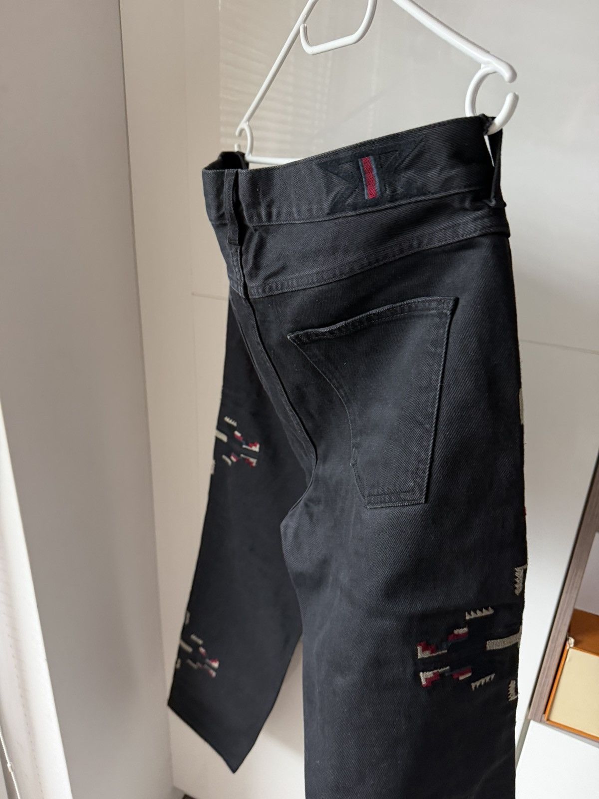Isabel Marant Isabel Marant x H&M Embroidered Western Black Denim Jeans Size US 33 - 7 Thumbnail
