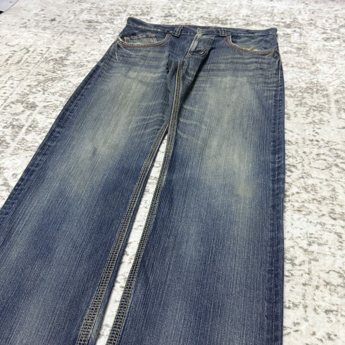 Edwin Vintage Edwin XV-S Patina Fade Wash Straight Jeans Size US 32 / EU 48 - 7 Thumbnail