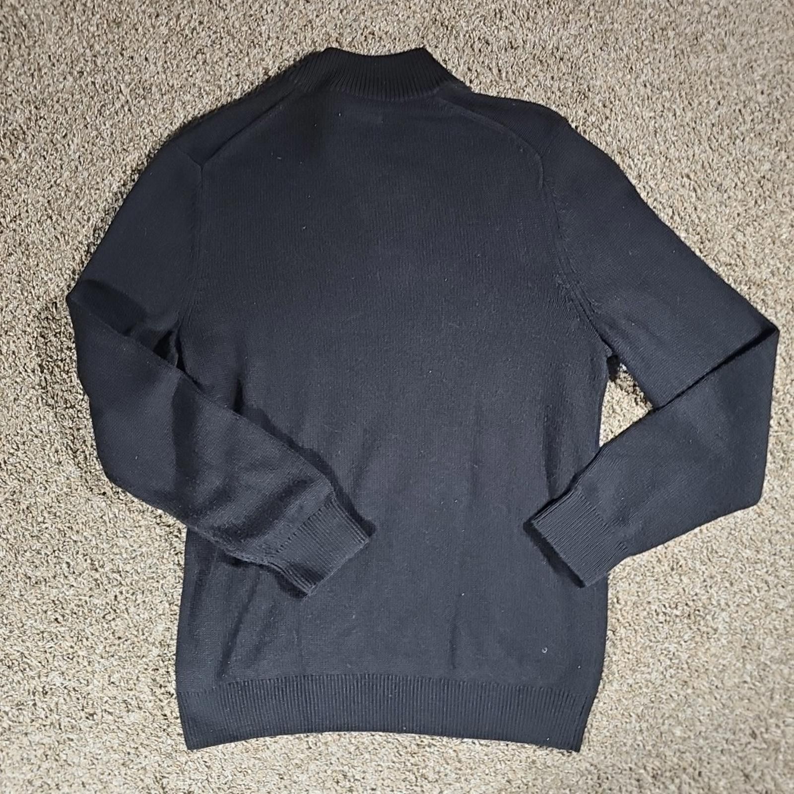 Sonoma Sonoma XL TALL 1/4 Zip Tight Cable Knit Sweater Black Size US XL / EU 56 / 4 - 6 Thumbnail