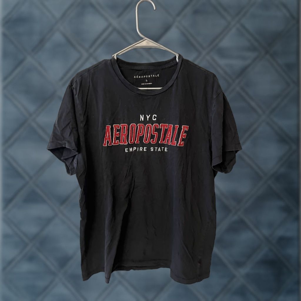 Aeropostale Aeropostale Mens T-Shirt Large Black Logo Short Sleeve Casual - Regular Fit Shirt Adult Mens Size US L / EU 52-54 / 3 - 1 Thumbnail