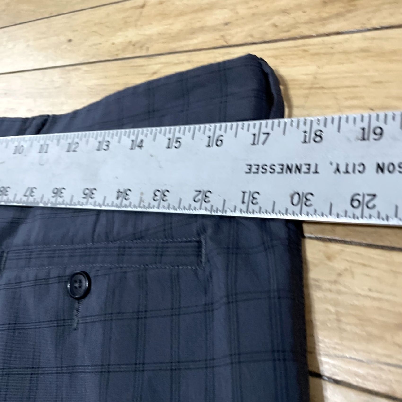 Vintage Pebble Beach Plaid Golf Shorts Men 34 Performance Charcoal Gray Active Flat 10" Size US 34 / EU 50 - 7 Thumbnail