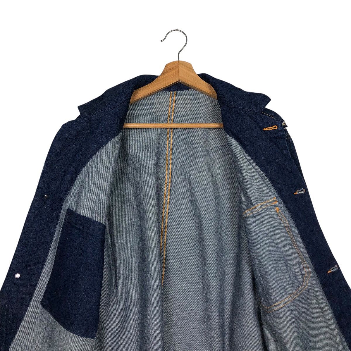 Japanese Brand 📌Vintage Indigo Denim Work Jacket Unbranded Issey Miyake Size US L / EU 52-54 / 3 - 16 Thumbnail
