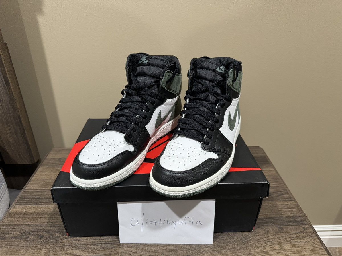 image of Nike Jordan 1 Clay Green Shoes, Men's (Size 11.5)