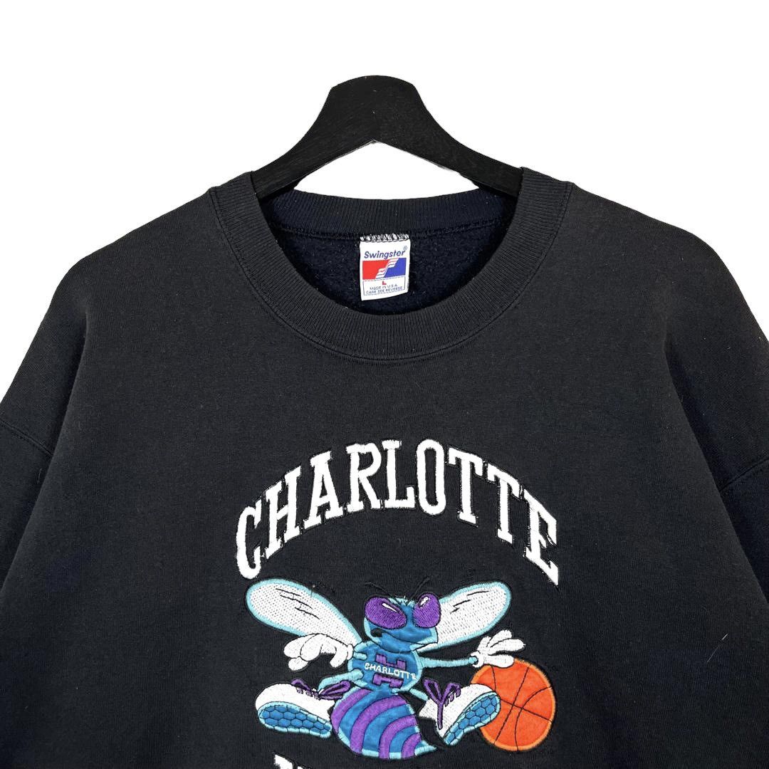 NBA Vintage Swingster Charlotte Hornets NBA Sweatshirt Size M Size US M / EU 48-50 / 2 - 2 Thumbnail