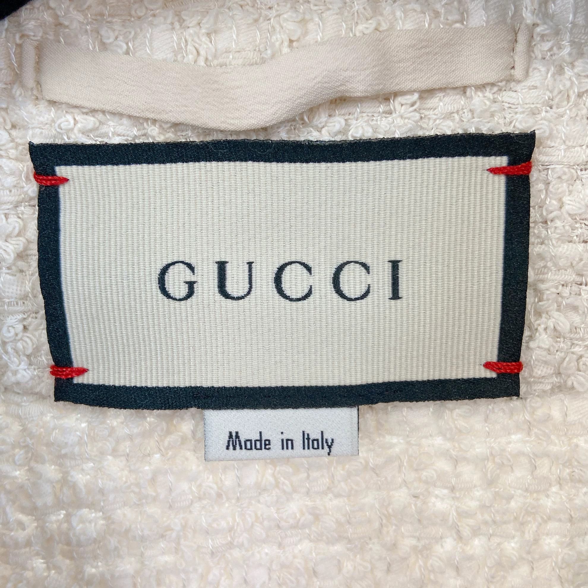 Gucci Gucci White Tweed Jacket with Pearl Buttons 40 Size S / US 4 / IT 40 - 7 Thumbnail