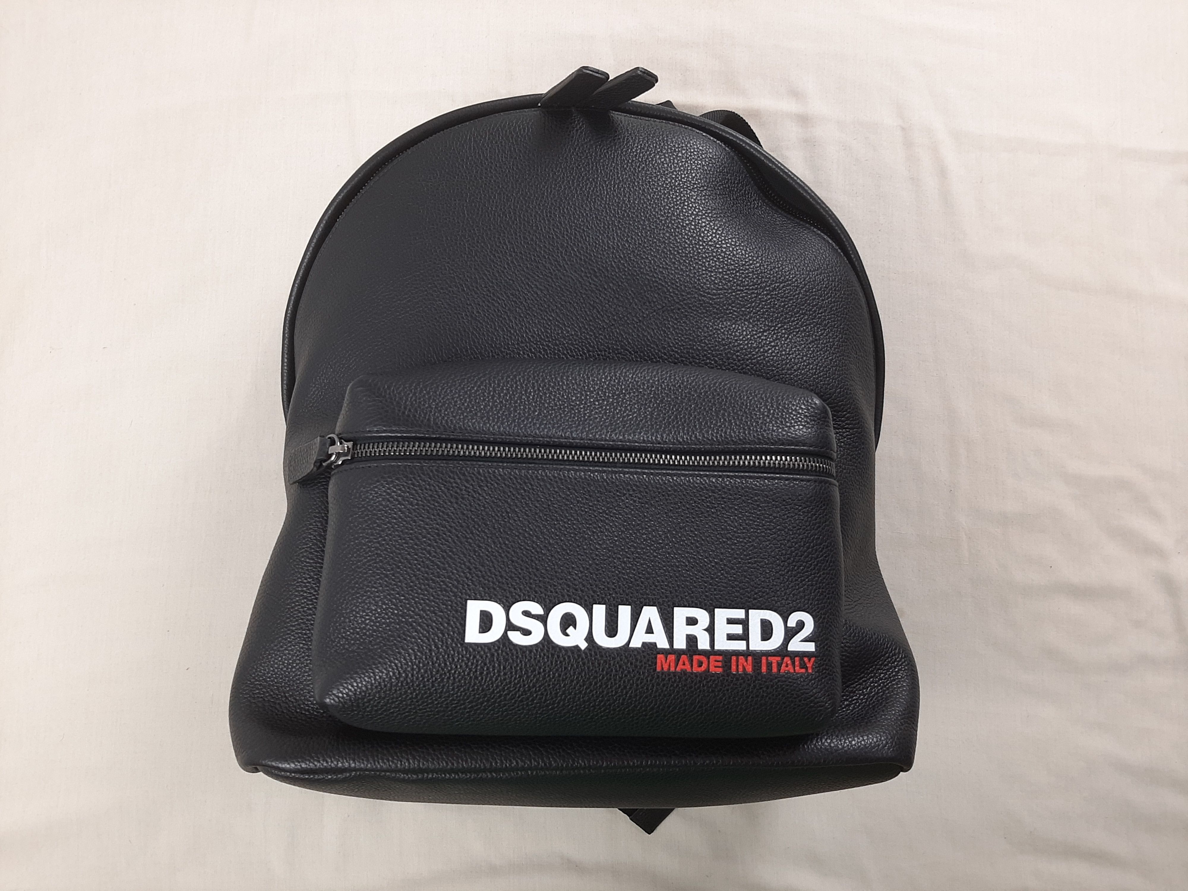 Dsquared2 Dsquared2 Leather Backpack Black Men's One Size Logo Size ONE SIZE - 7 Thumbnail