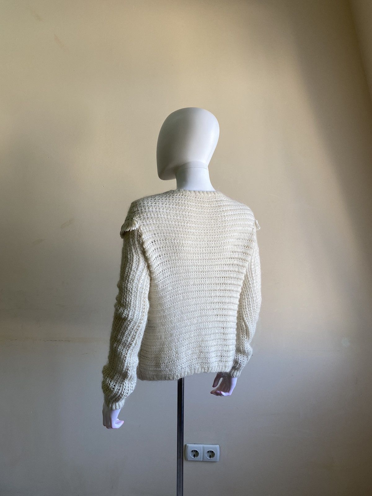 Sezane Sezane Womens Mohair/Wool Ivory Long Sleeve Knit Sweater XS Size XS / US 0-2 / IT 36-38 - 6 Thumbnail