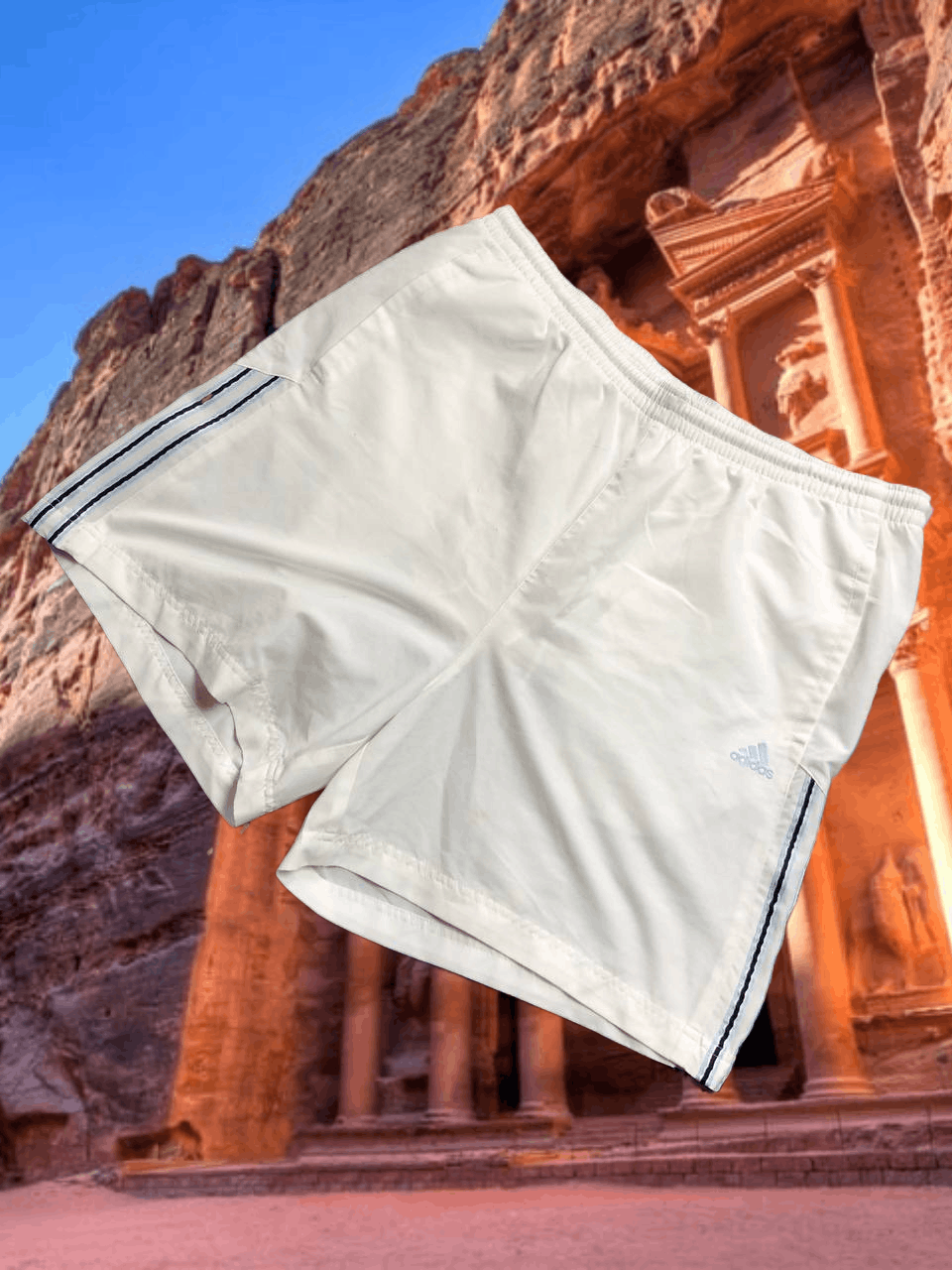 Adidas streetwear shorts white logo Adidas Vintage crazy Y2K Size US 36 / EU 52 - 1 Thumbnail