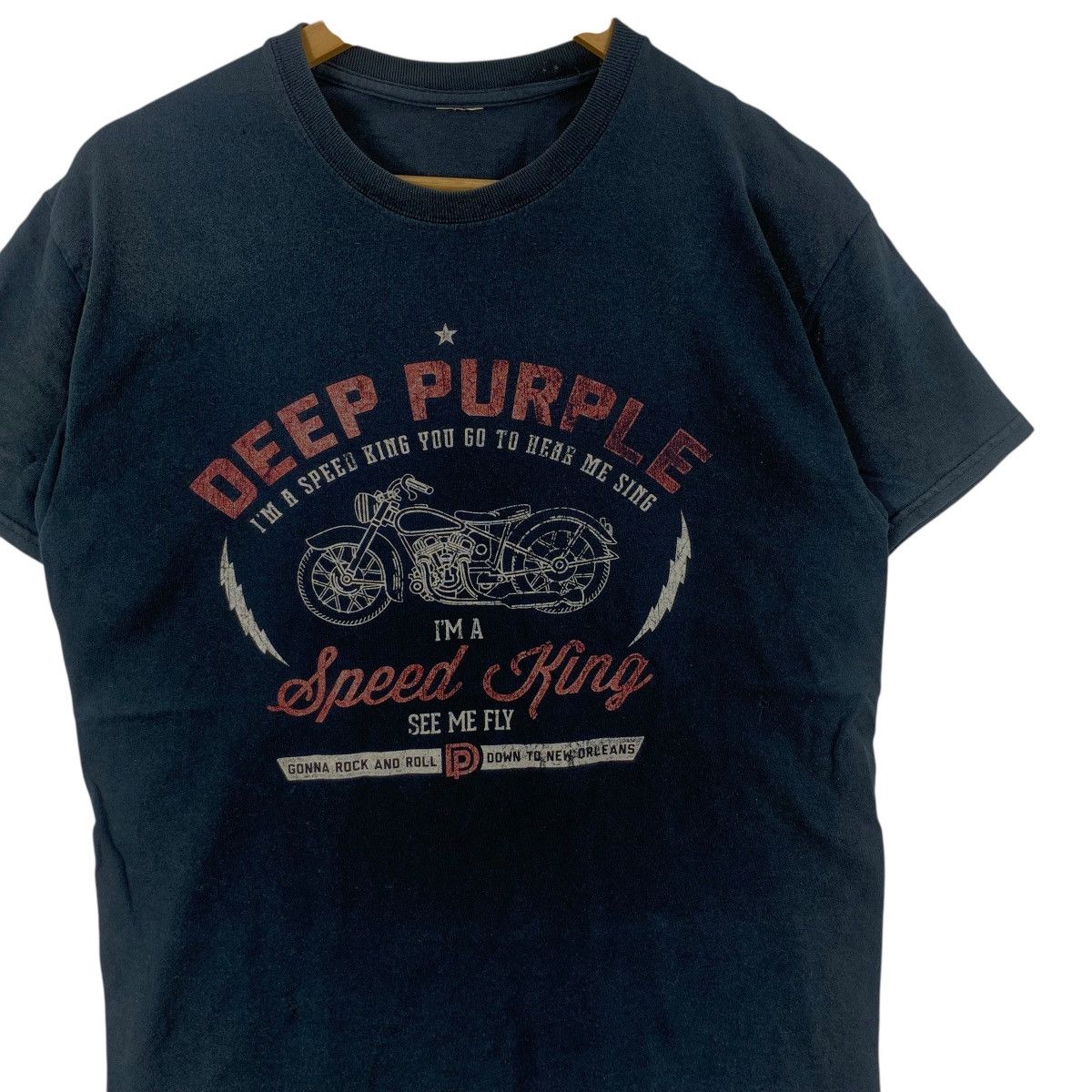 Band Tees DEEP PURPLE BAND Speed King Album Promo Tour Tee Shirt Top Size US M / EU 48-50 / 2 - 5 Thumbnail