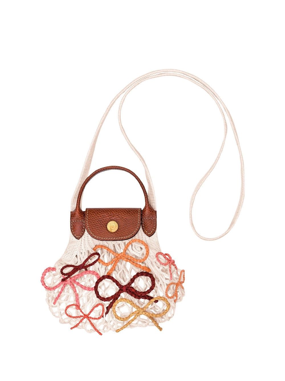 Longchamp `Le Pliage Filet Raphia` Extra Small Mesh Bag Size ONE SIZE - 1 Thumbnail