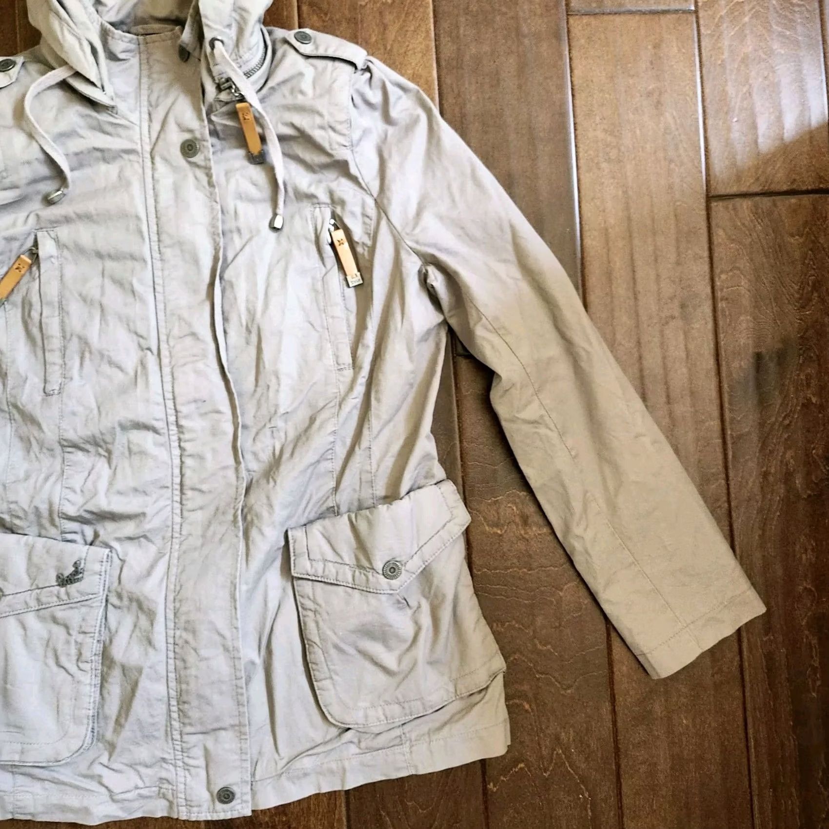 Vintage Only Love Collection Hoodie Women M Gray Full Zip Button Pocket Solid Relaxed Winter Fall Size M / US 6-8 / IT 42-44 - 5 Thumbnail