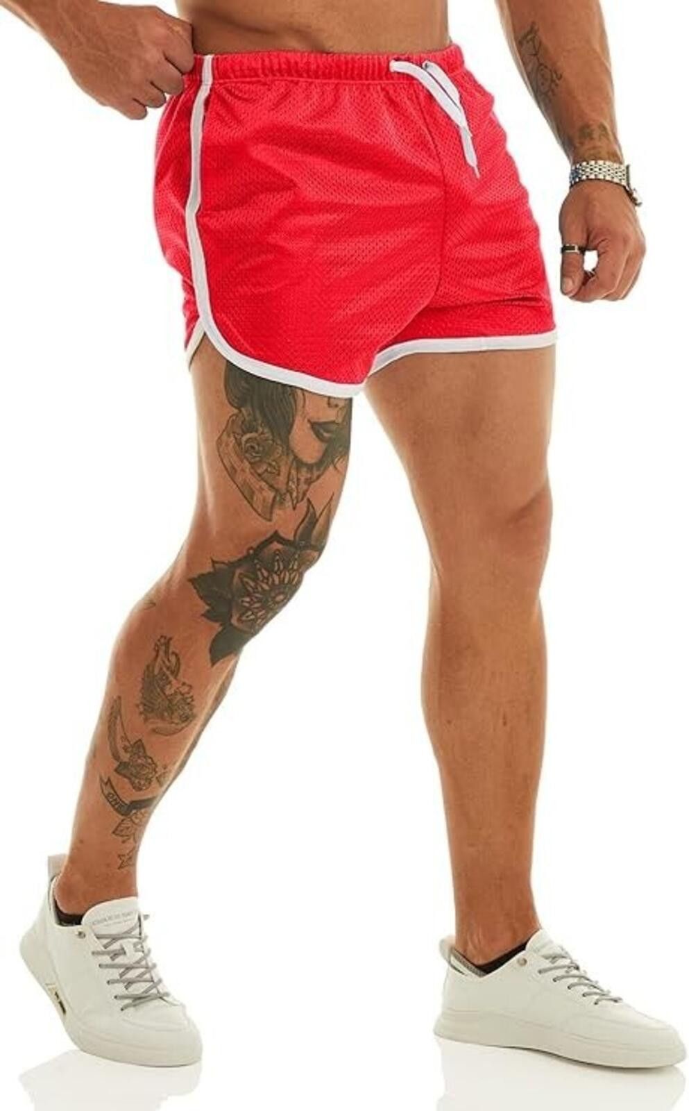 The Unbranded Brand Ouber Men's Fitted Shorts Workout Gym Tight Lifting Shorts Size US 34 / EU 50 - 6 Thumbnail