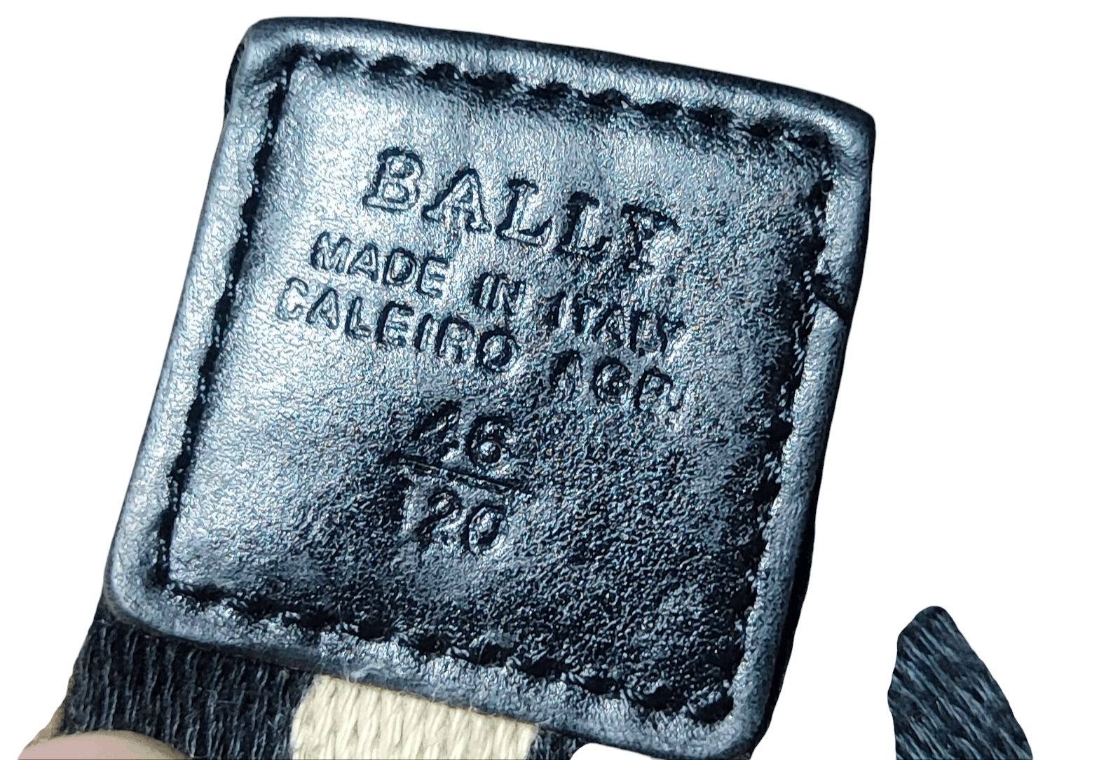 Bally Bally Canvas Belt White/ Black strip Made in Italy Size 40 - 6 Thumbnail