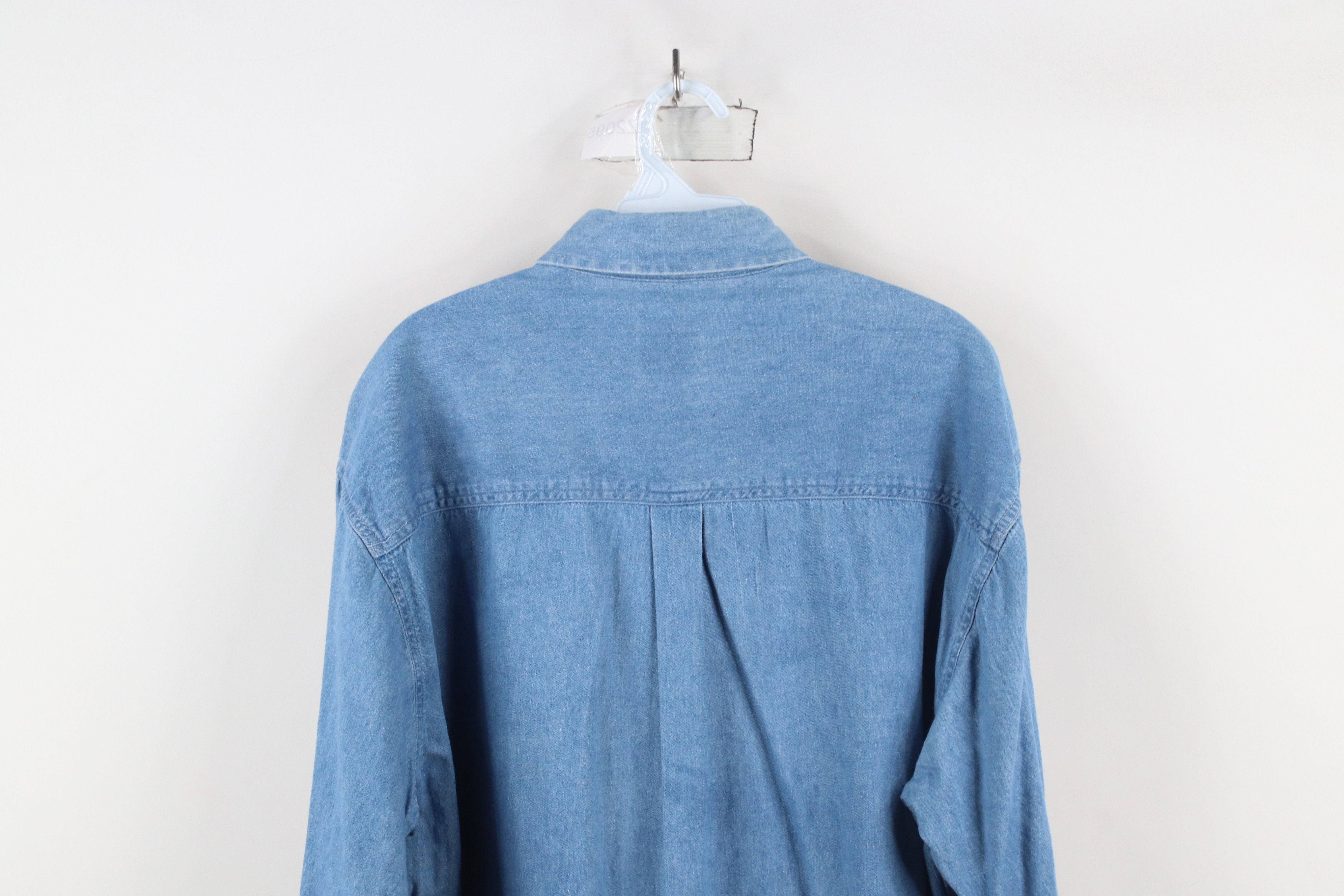 Vintage Vintage 90s Streetwear Tabasco Hot Sauce Denim Button Shirt Size US XL / EU 56 / 4 - 10 Thumbnail