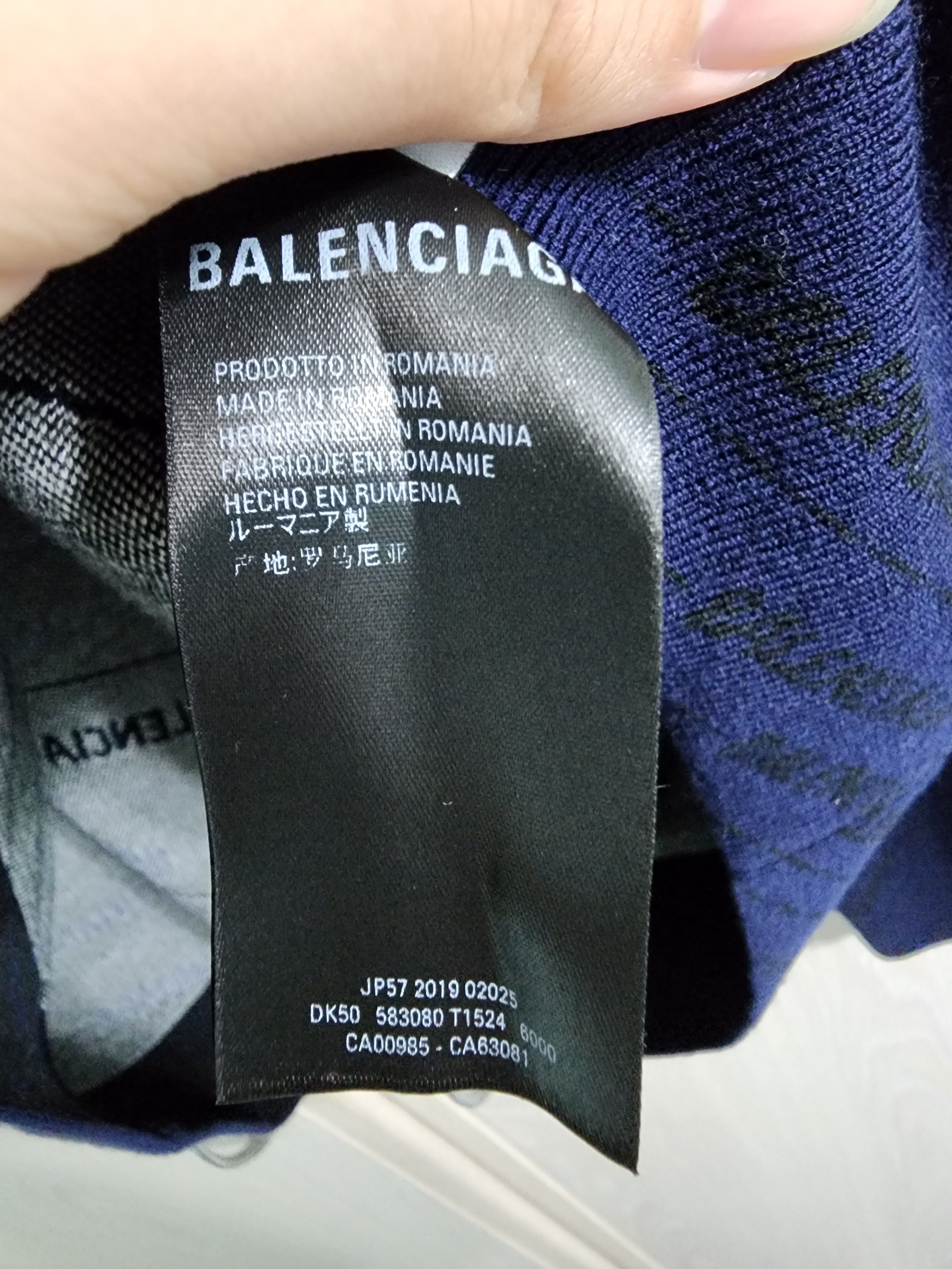 Balenciaga Multi Logo Wool Jacquard Sweater Size US L / EU 52-54 / 3 - 9 Thumbnail