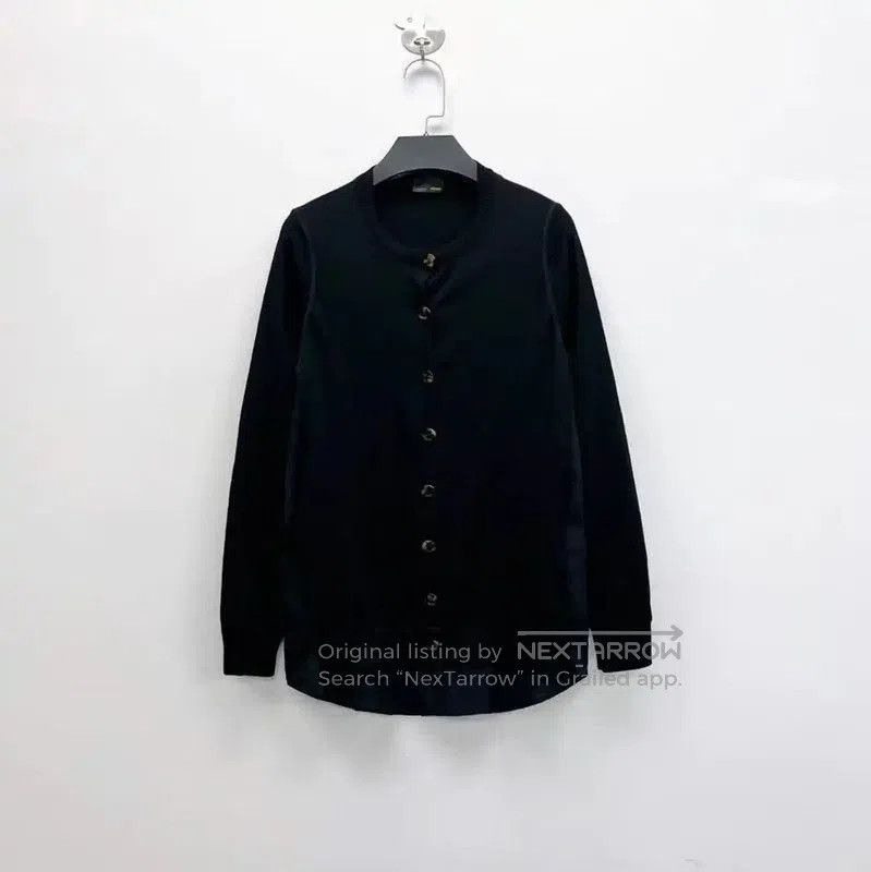 Fendi Fendi Black Long-Sleeve Knit Cardigan for Women . Size L / US 10 / IT 46 - 1 Thumbnail