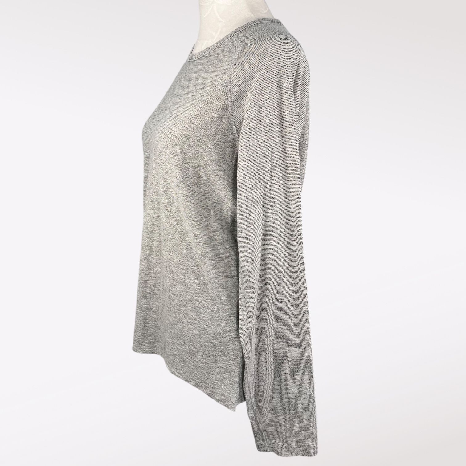 Designer Billy Reid Long Sleeve Top Crew Neck Cotton Blend Small Size S / US 4 / IT 40 - 4 Thumbnail