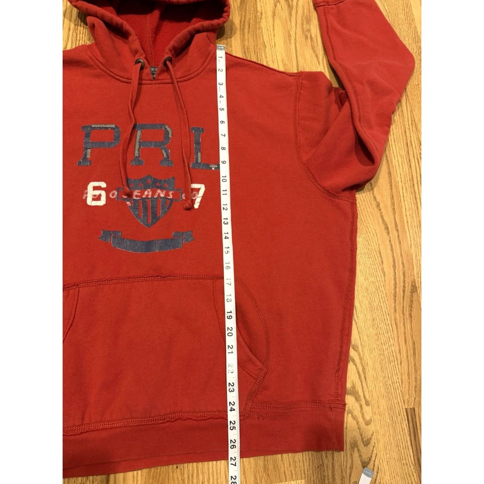 Polo Ralph Lauren Vtg Polo Jeans Company Ralph Lauren Hoodie Sweatshirt Red Pullover Men’s Large Size US L / EU 52-54 / 3 - 7 Thumbnail