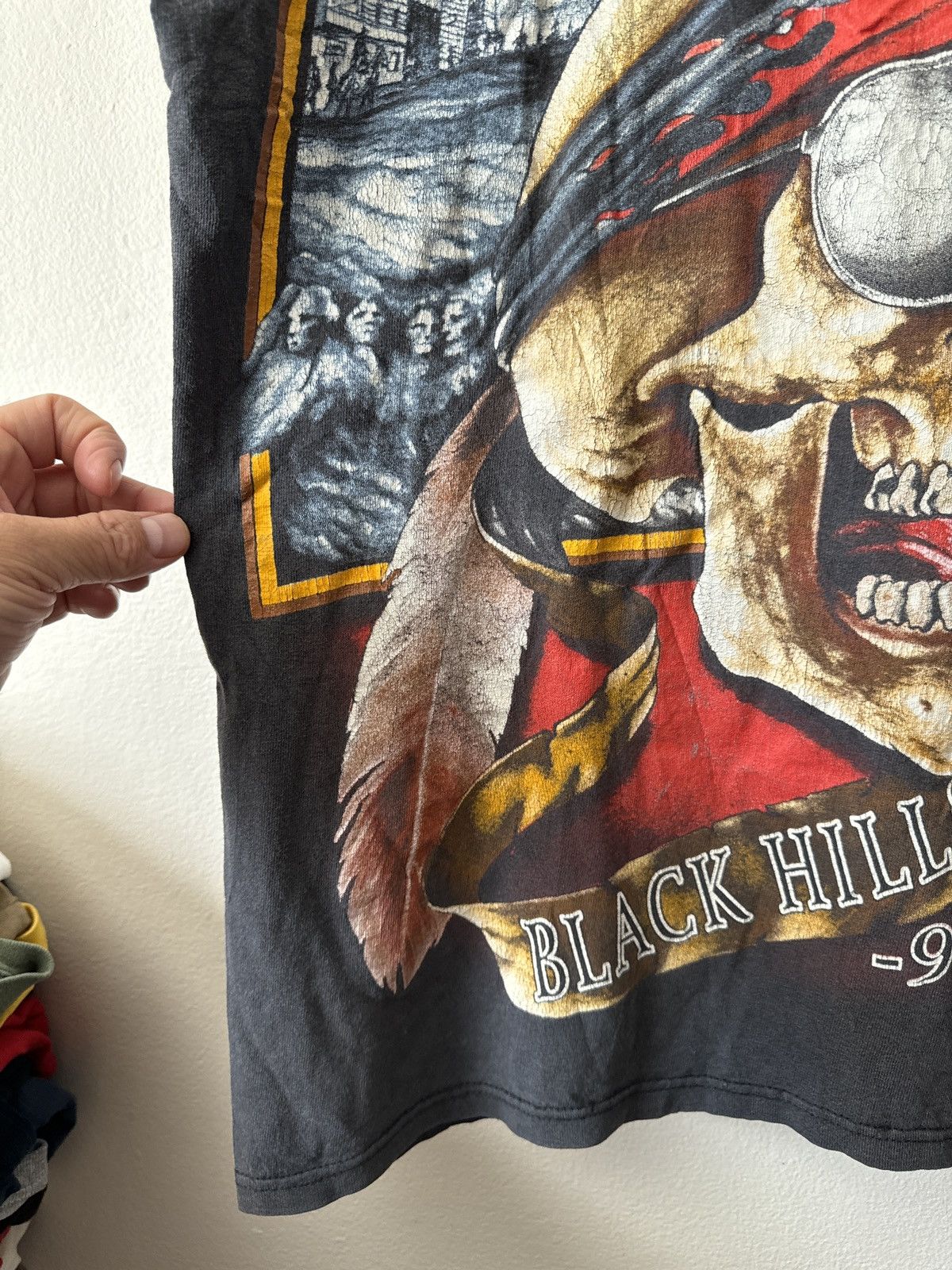 Harley Davidson × Vintage Vintage Sturgis 1994 Black Hills Rally Biker Tee Sun Faded Size US L / EU 52-54 / 3 - 6 Thumbnail