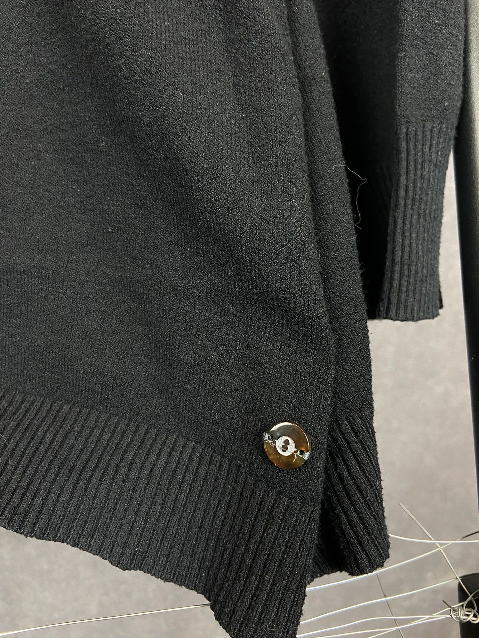Vintage Ottod’Ame Black Knit Sweater S | Minimalist Asym Fit Size US M / EU 48-50 / 2 - 2 Thumbnail